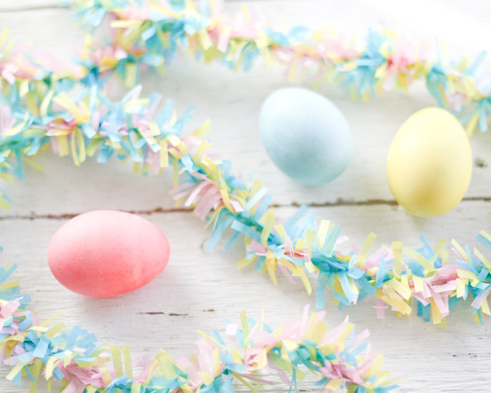 Vintage Craft: Tissue Paper Festooning! DIY Easter Garland Tutorial