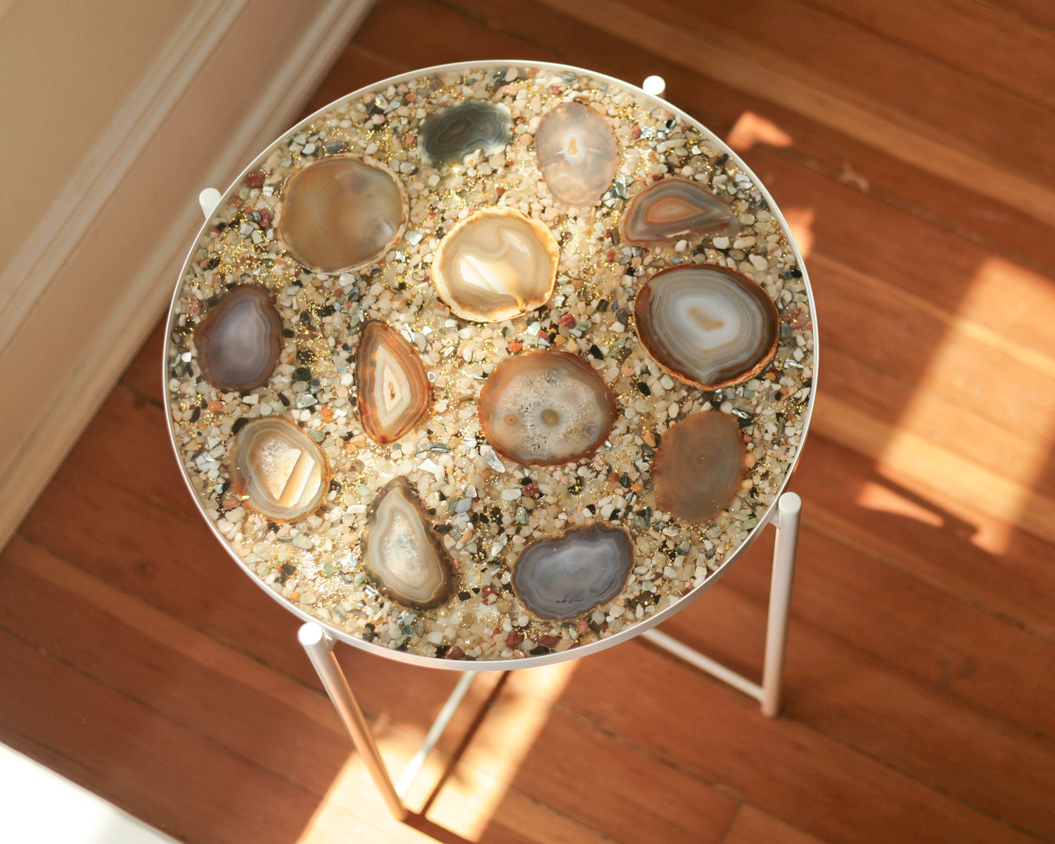 Making a Retro Glam Agate Slice Epoxy Resin Table