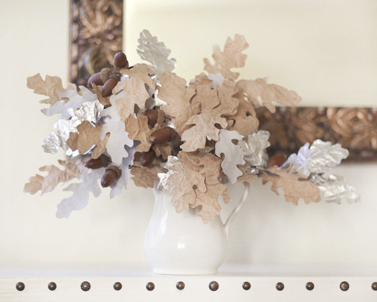 Paper Oak Leaves and Acorns Tutorial