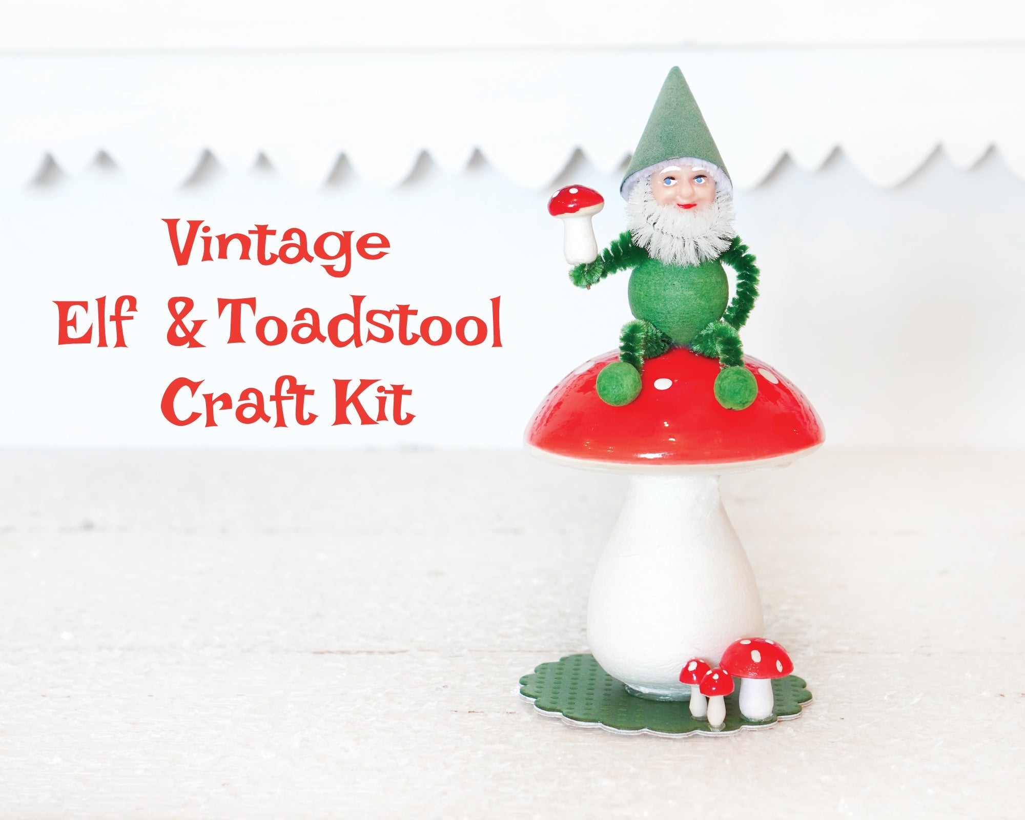 Vintage Elf & Toadstool Craft Kit