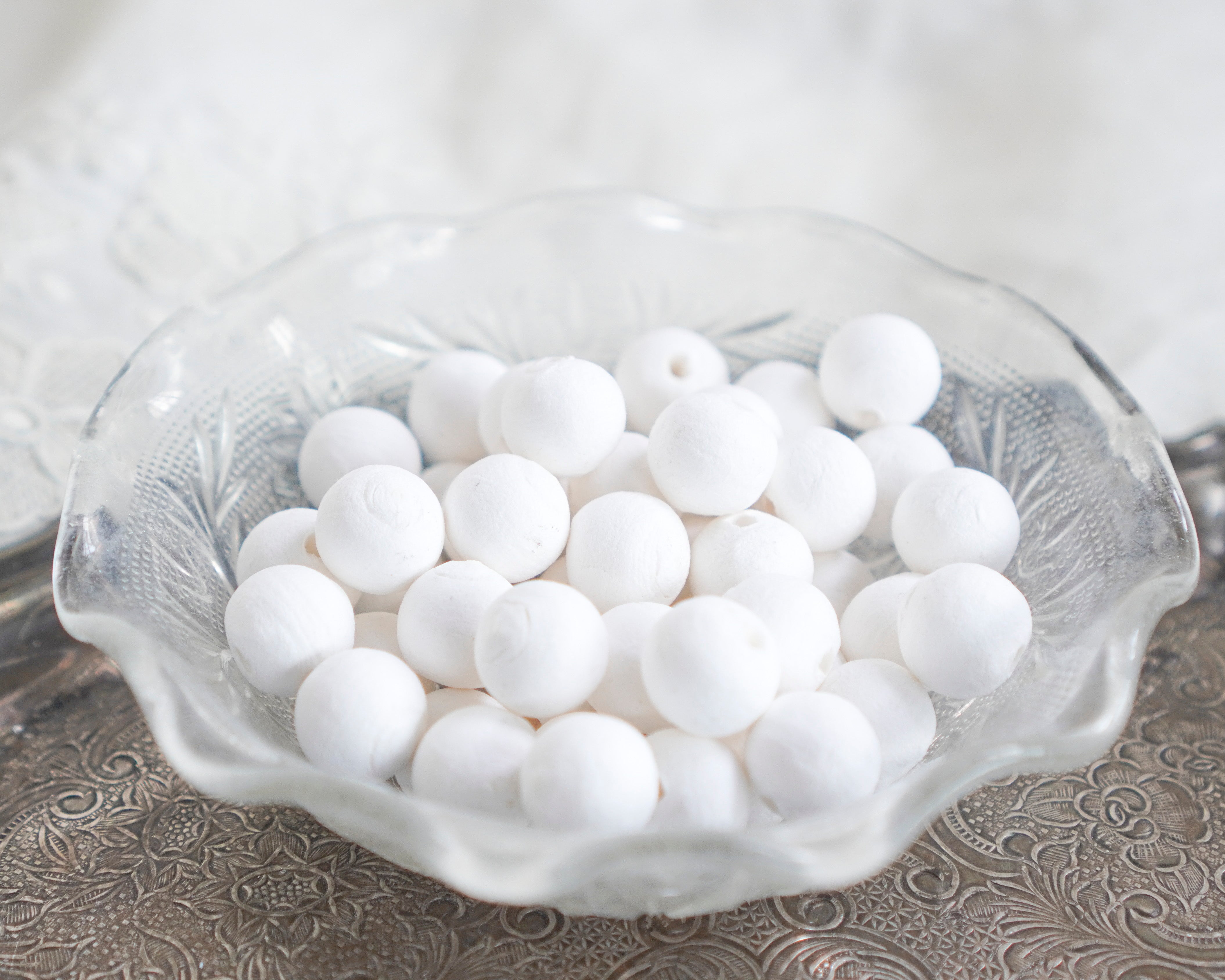 14mm Spun Cotton Balls, 50 Pcs.