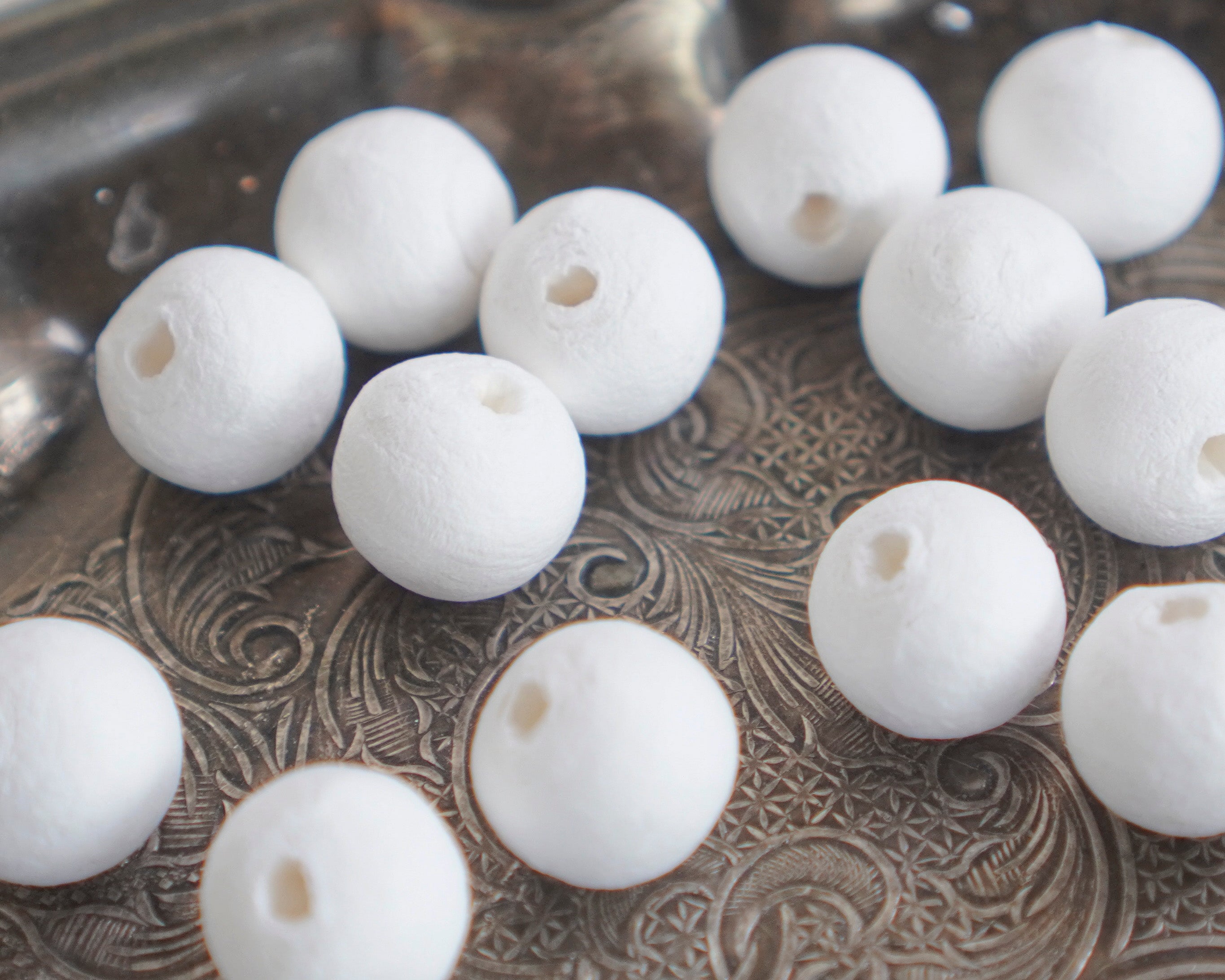 14mm Spun Cotton Balls, 50 Pcs.