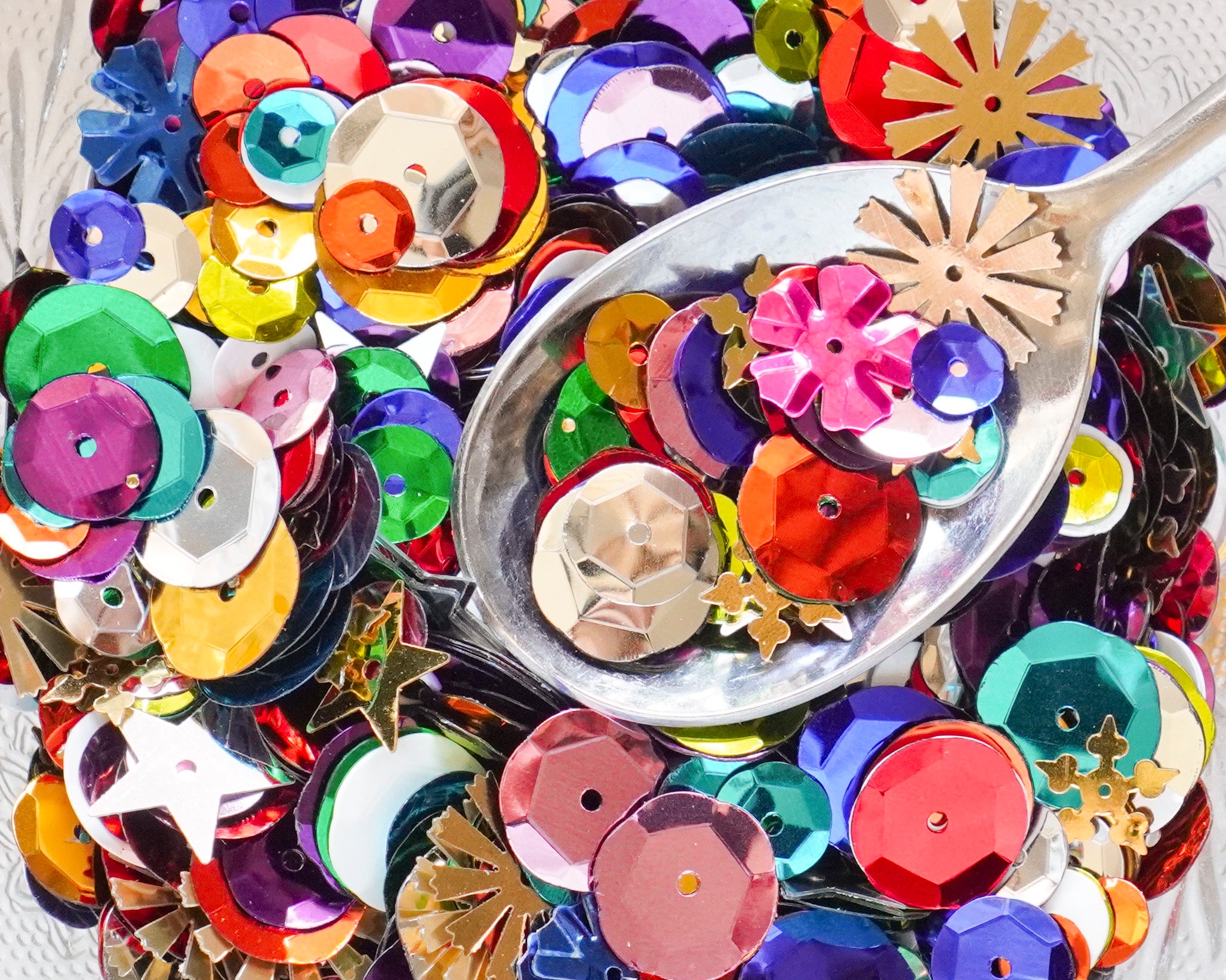 Retro Sequins and Spangles - Multi Color Novelty Mix, 1/2 Cup