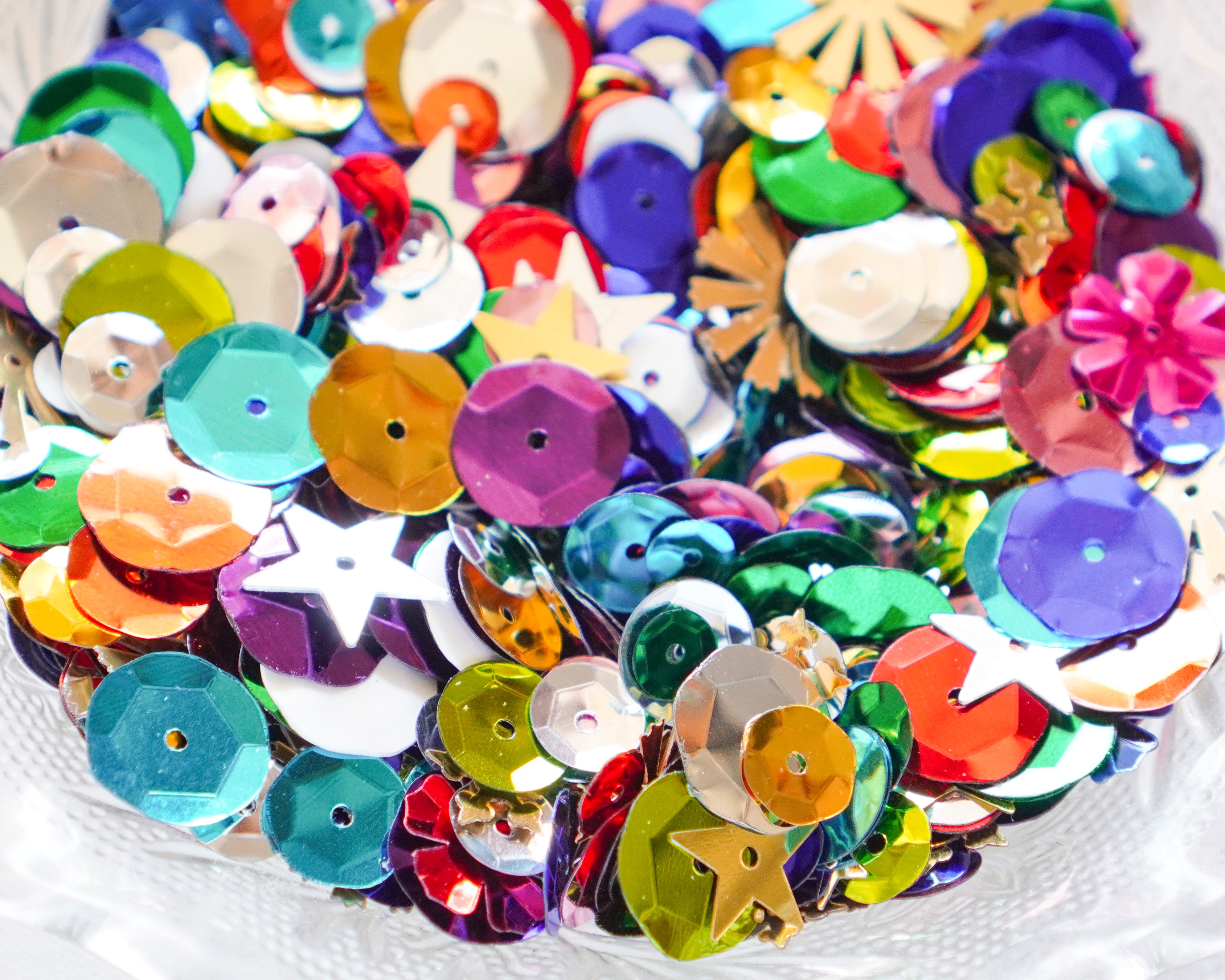 Retro Sequins and Spangles - Multi Color Novelty Mix, 1/2 Cup