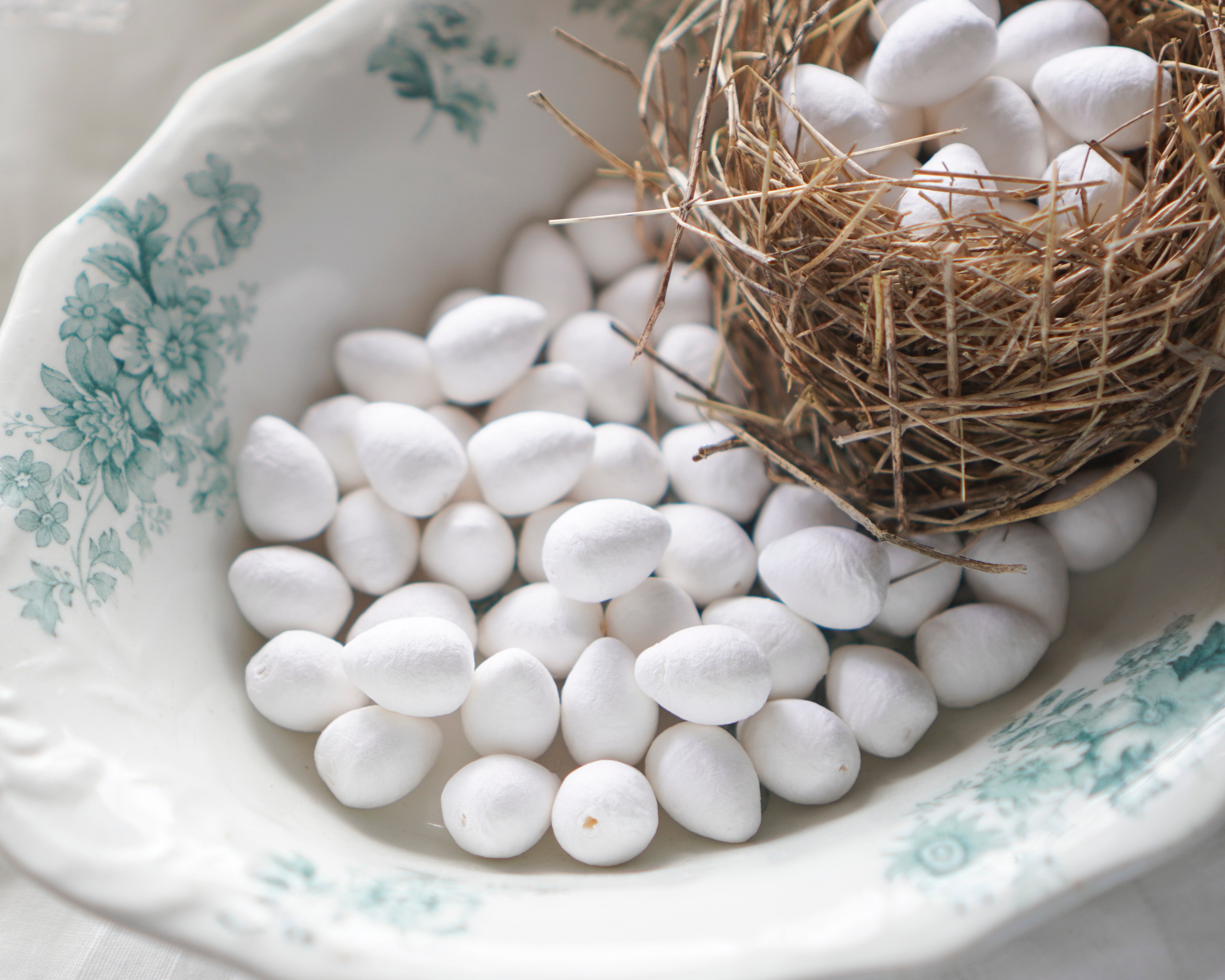 20mm Spun Cotton Eggs, 50 Pcs.
