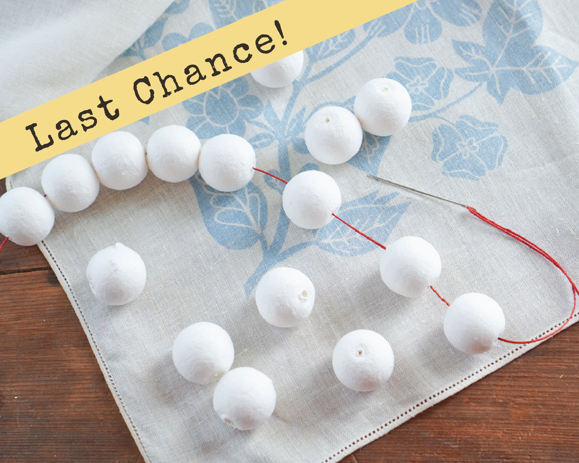 22mm Spun Cotton Beads, 50 Pcs.