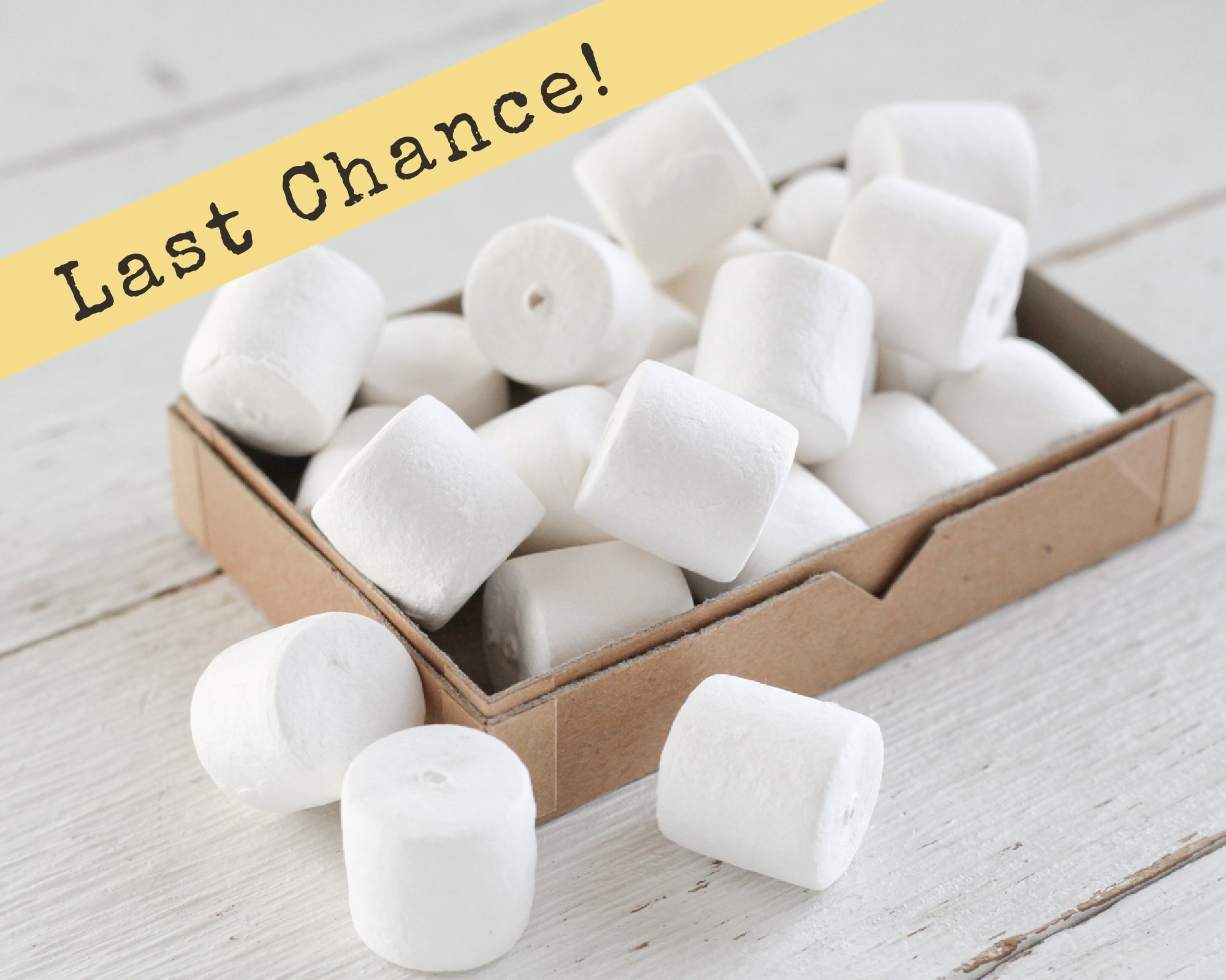 Spun Cotton Cylinders - 25mm Marshmallow / Drum Craft Shapes, 12 Pcs.