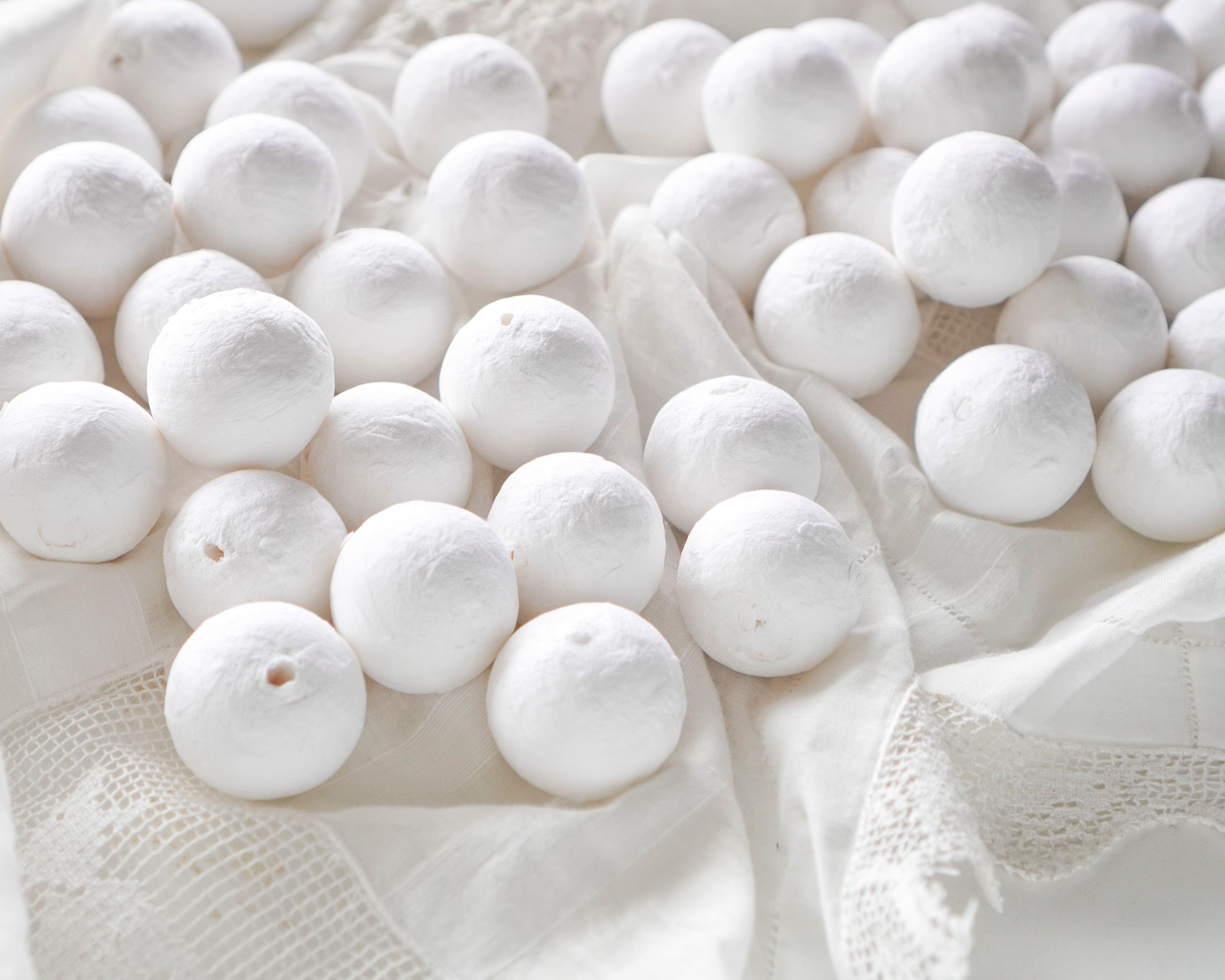 30mm Spun Cotton Balls, 50 Pcs.