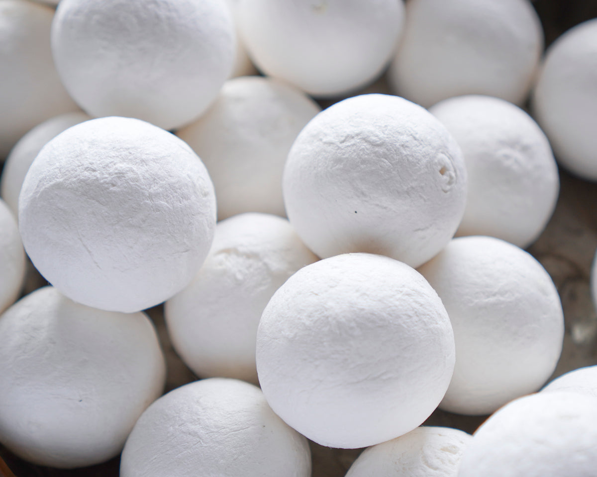35mm Spun Cotton Balls, German Spun Cotton Craft Shapes, 12 Pcs.