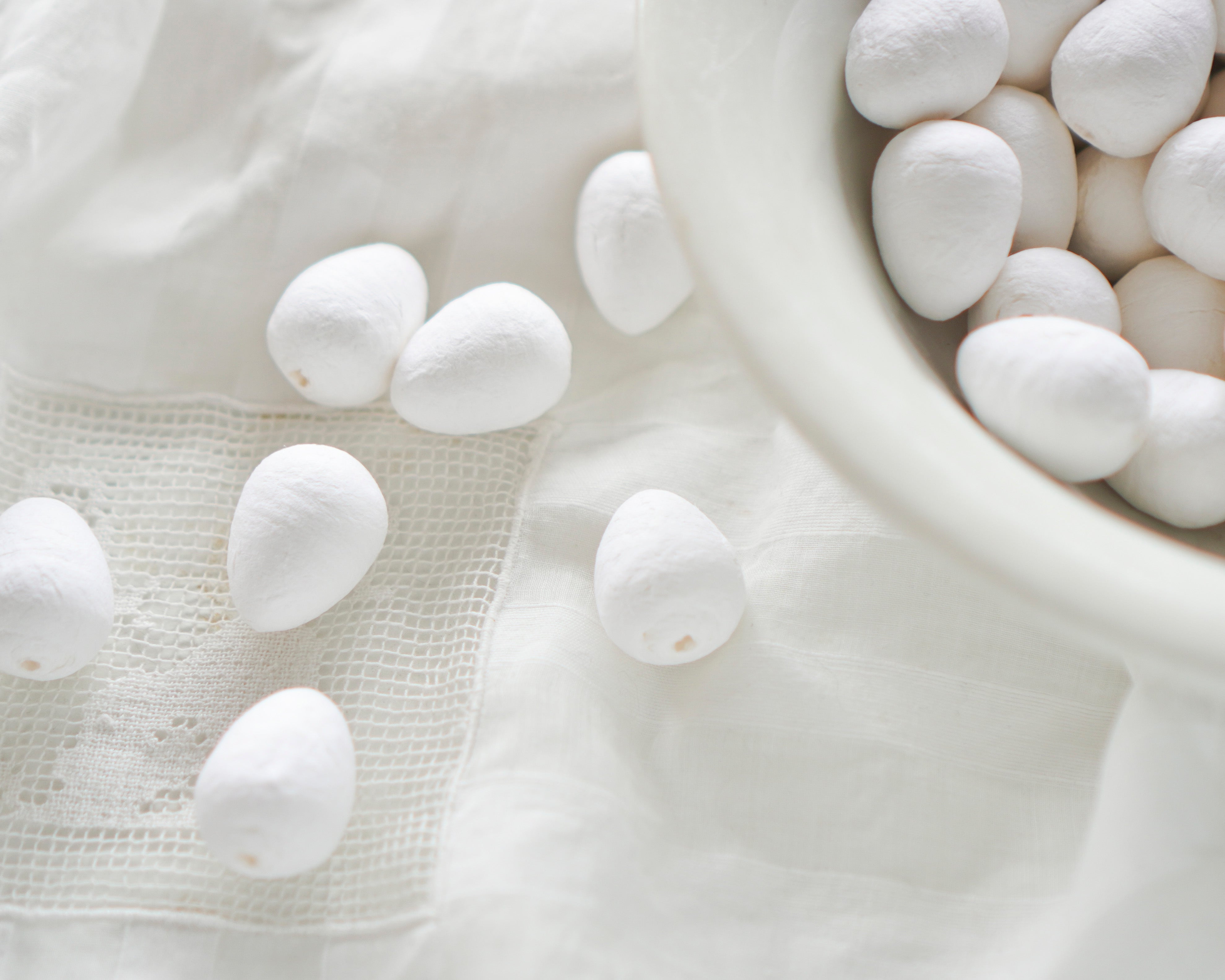 30mm Spun Cotton Eggs, 50 Pcs.