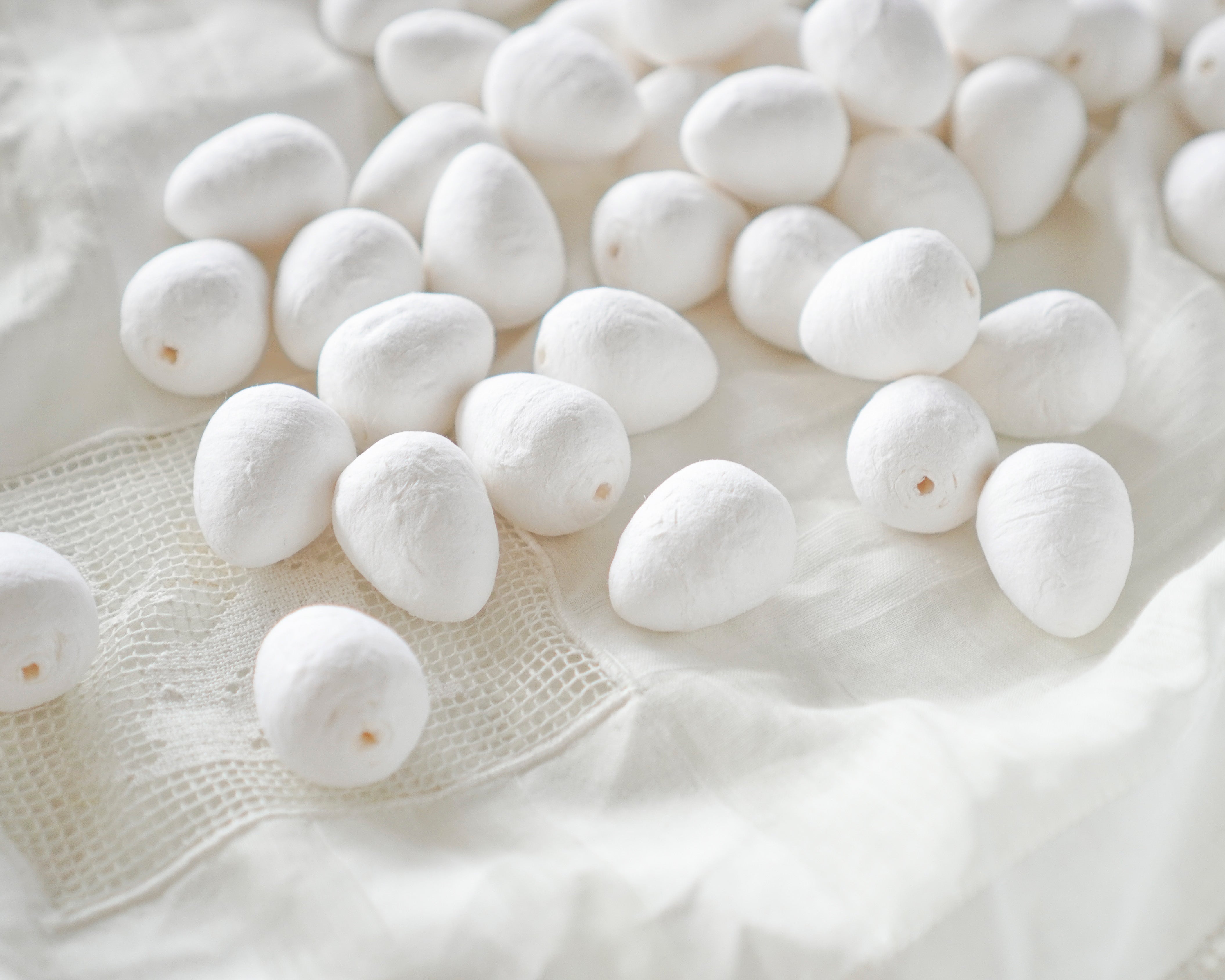 30mm Spun Cotton Eggs, 50 Pcs.