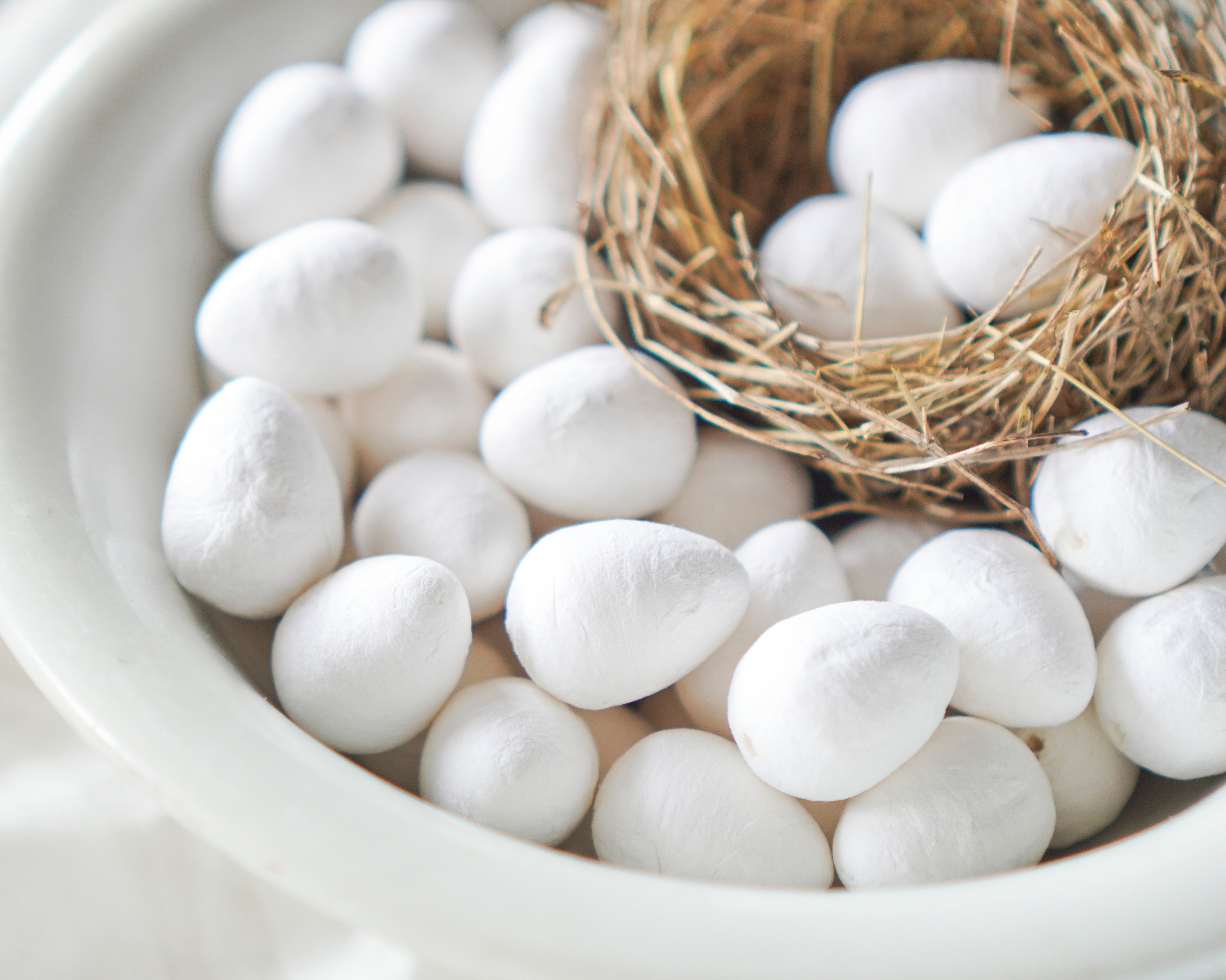 30mm Spun Cotton Eggs, 50 Pcs.