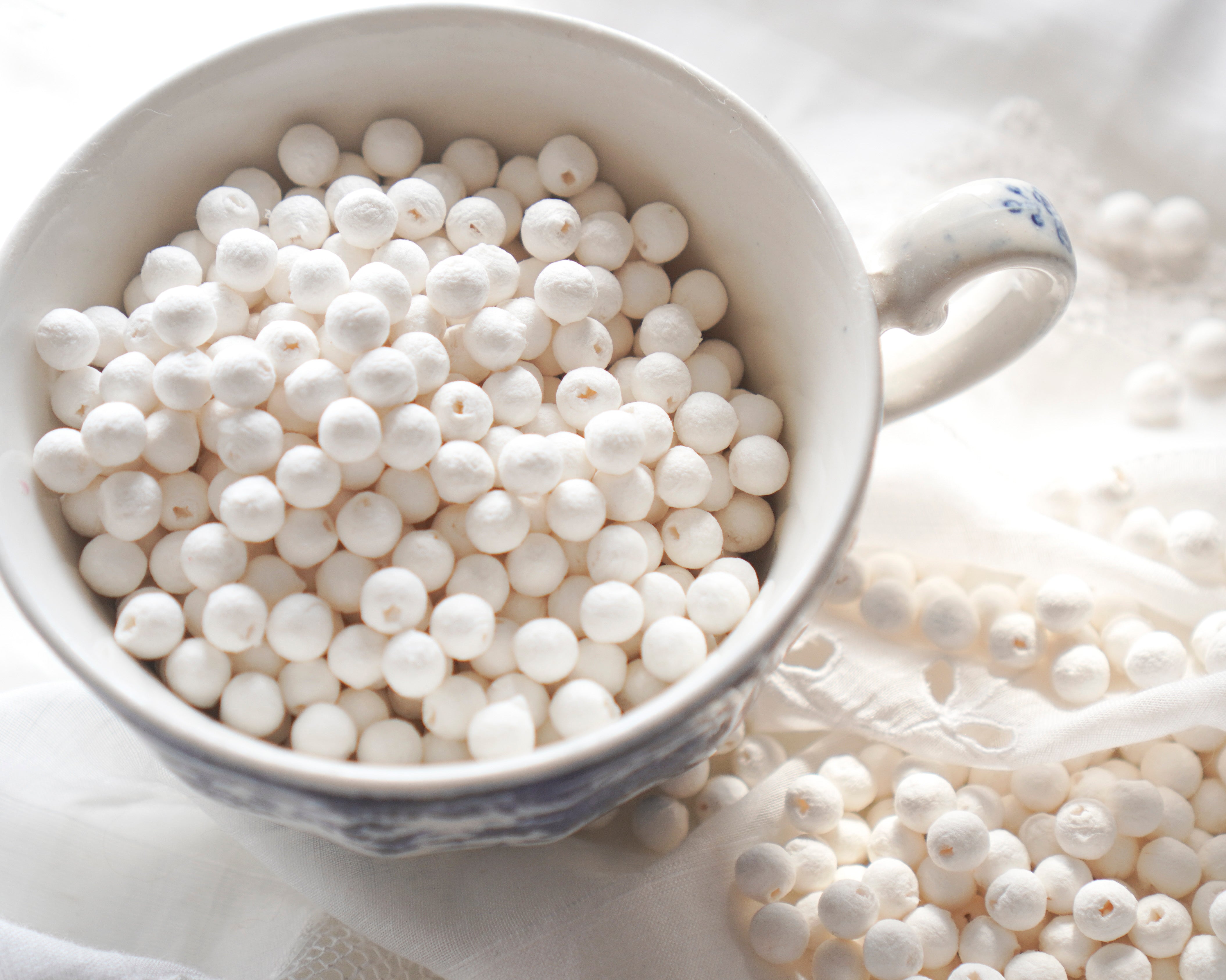 Bulk 6mm Tiny Spun Cotton Balls Paper Ball Craft Shapes, 1000 Pcs.