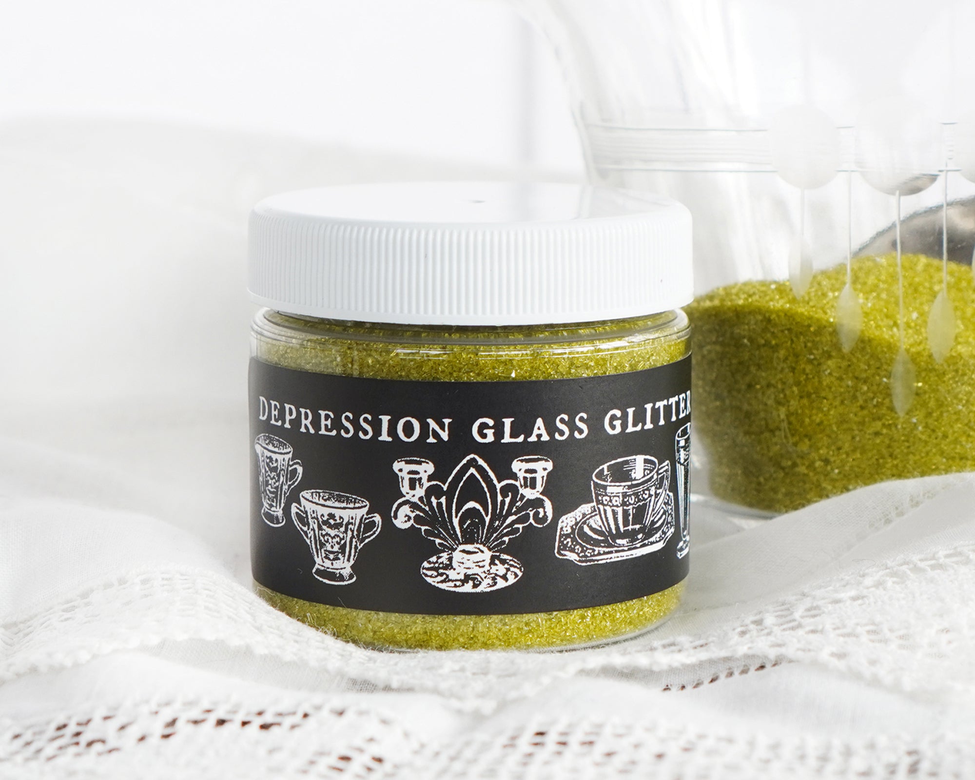 Depression Glass Glitter
