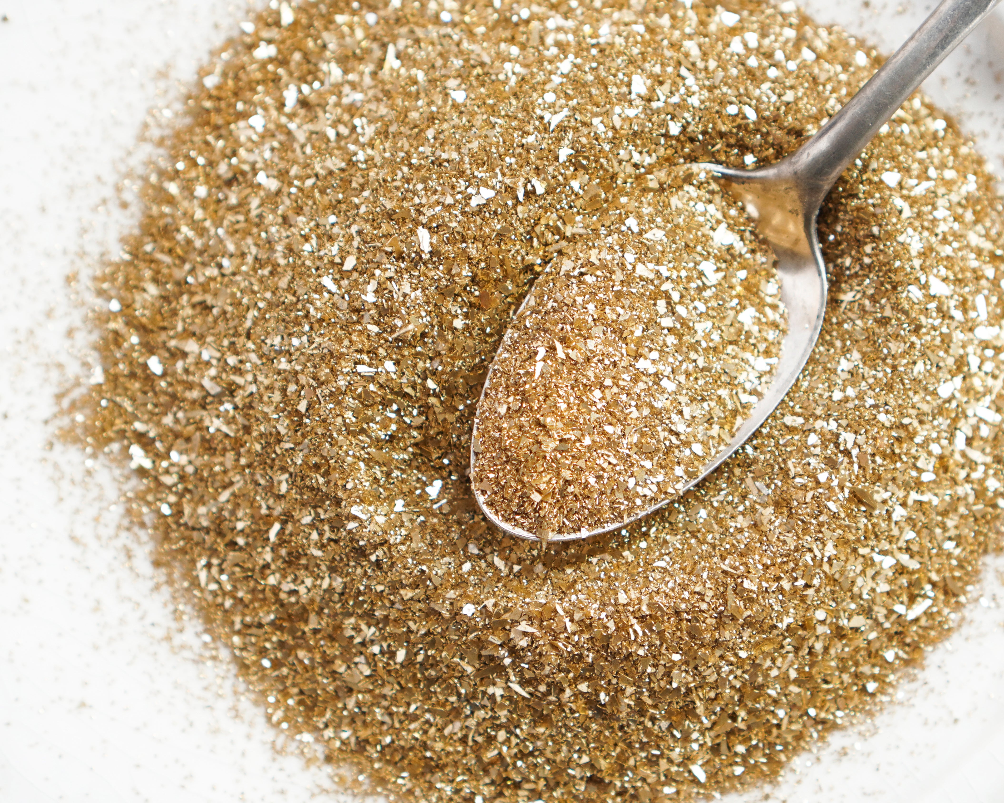 Gold German Glass Glitter - Mixed Grain