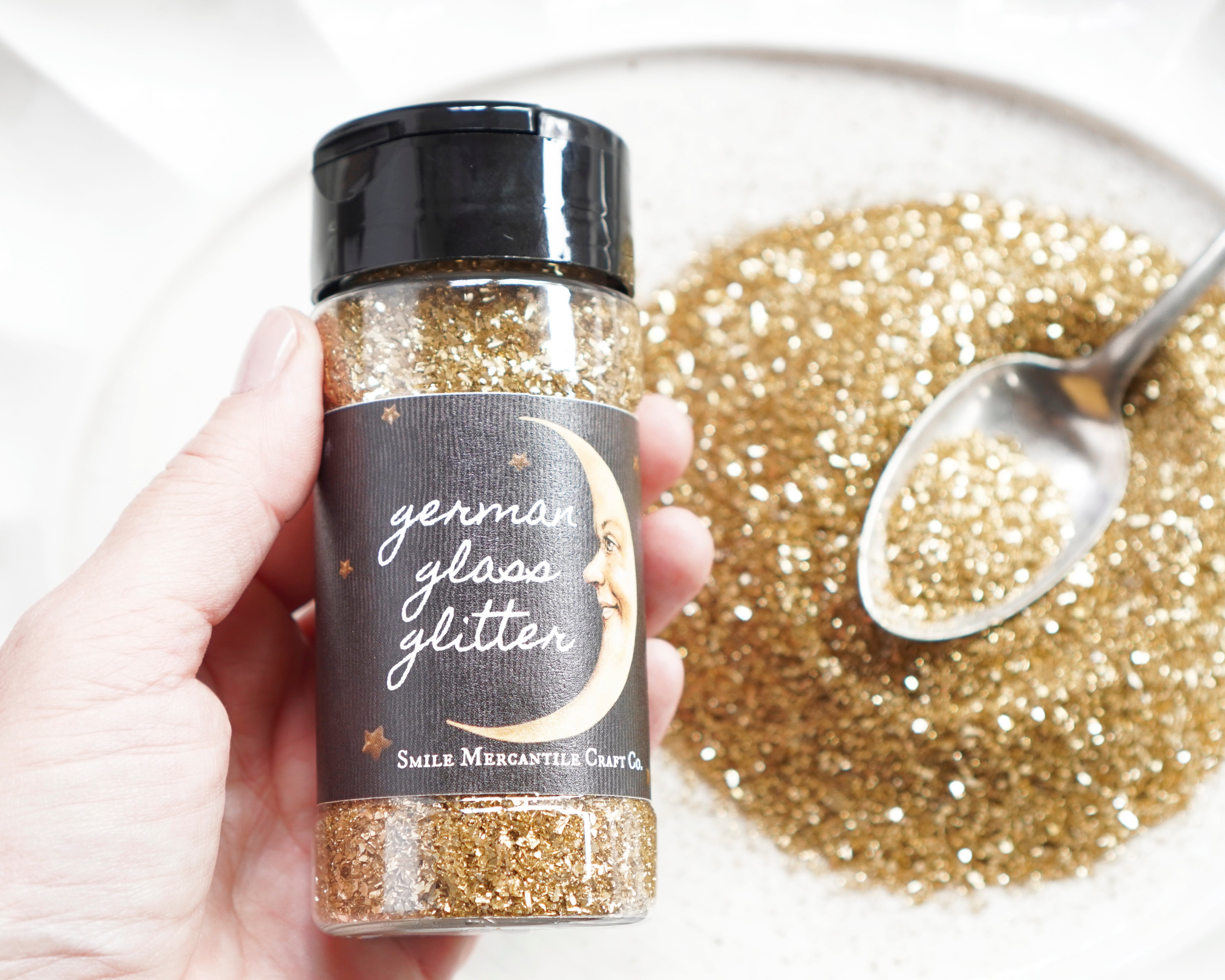 Gold German Glass Glitter - Mixed Grain