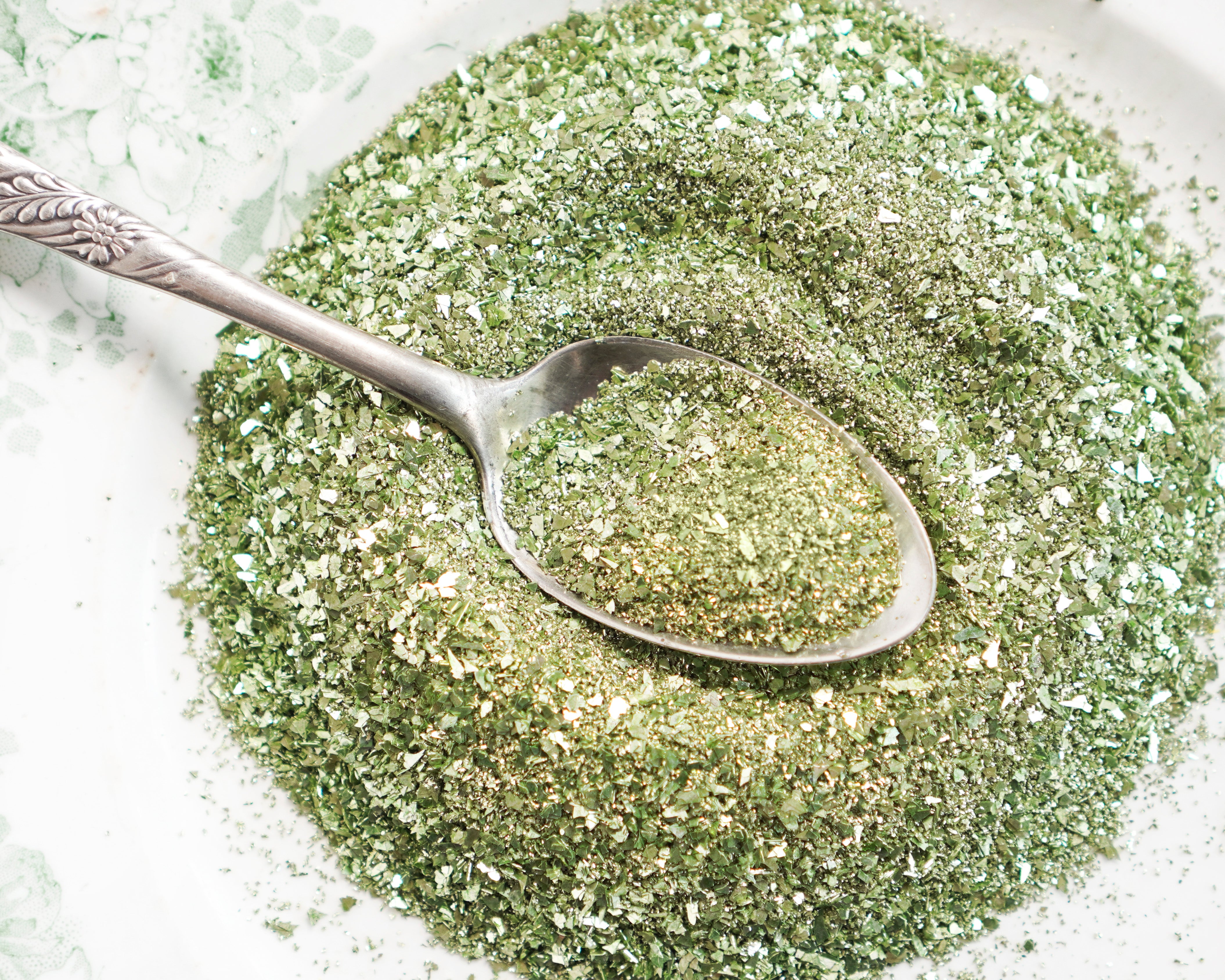 German Glass Glitter - Mixed Grain, Fresh Green