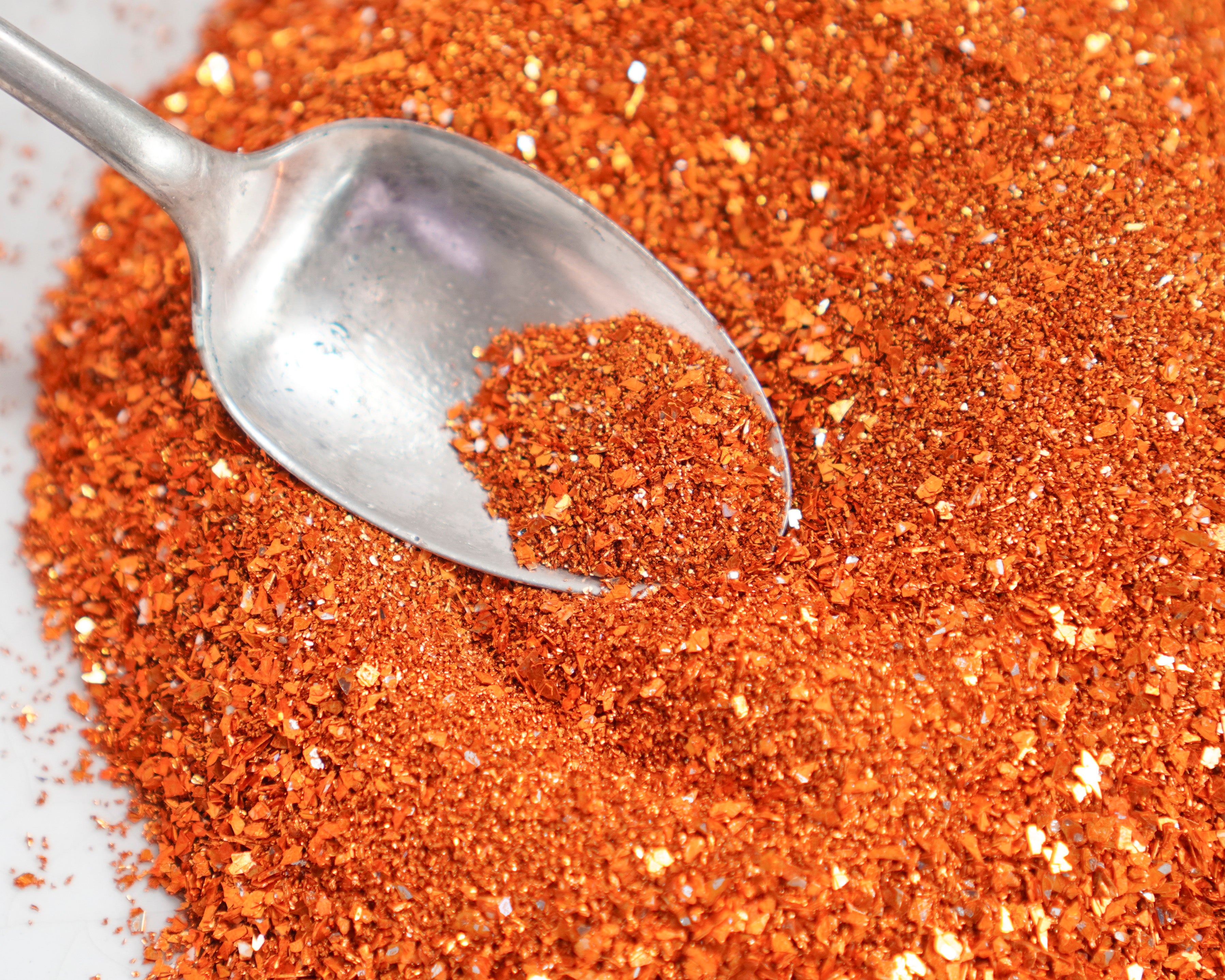 German Glass Glitter - Mixed Grain, Pumpkin Orange