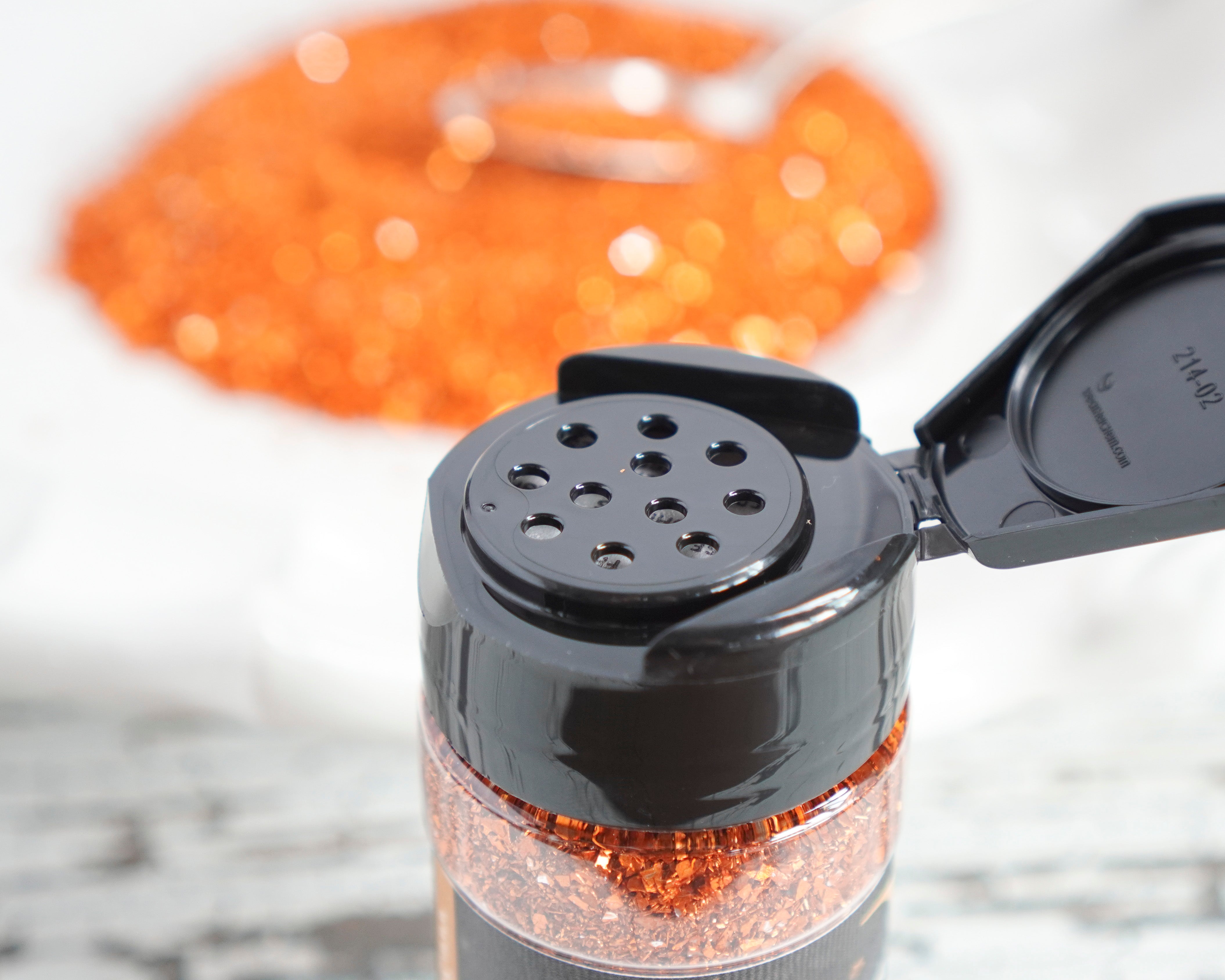 German Glass Glitter - Mixed Grain, Pumpkin Orange