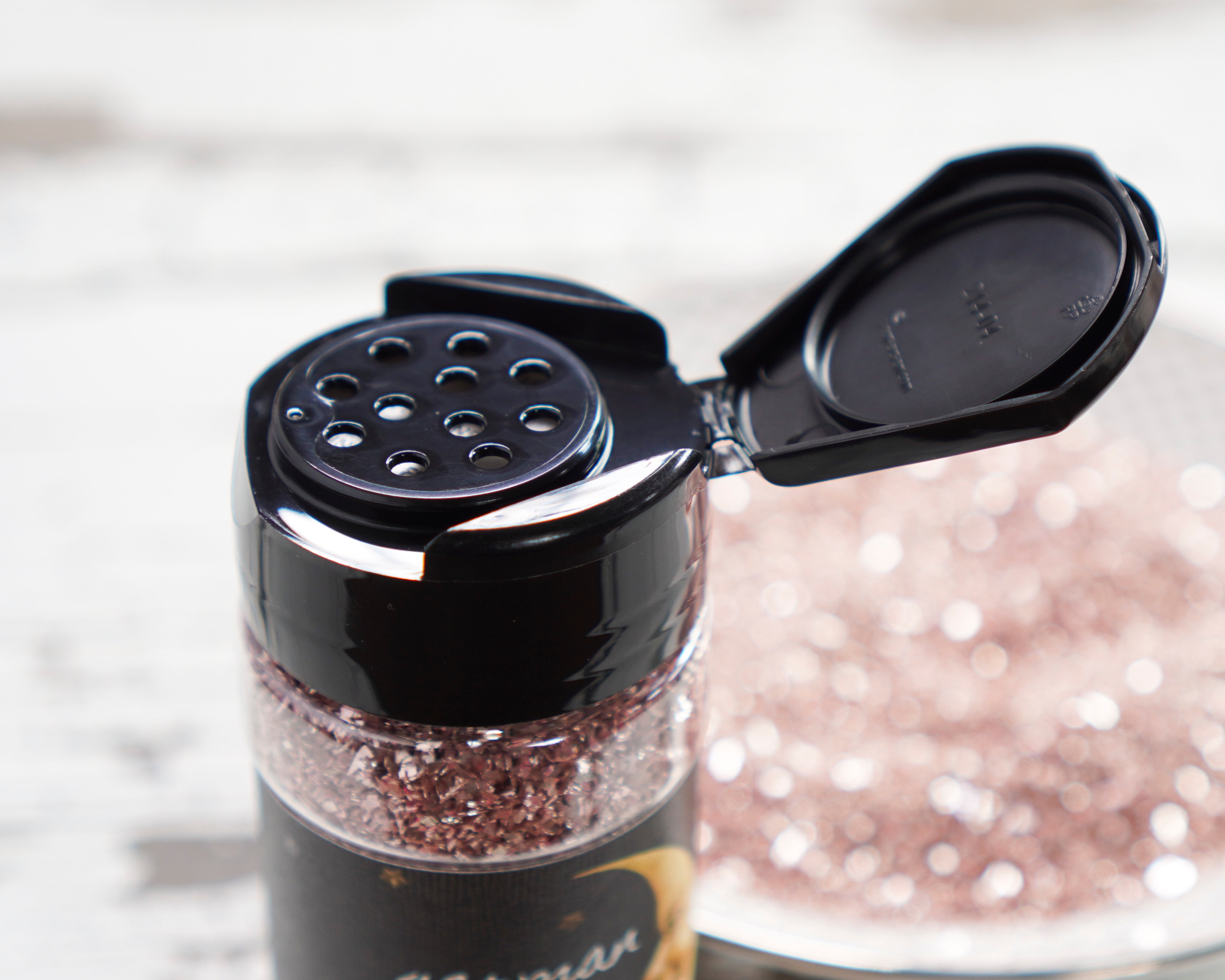 German Glass Glitter - Mixed Grain, Pale Champagne Pink