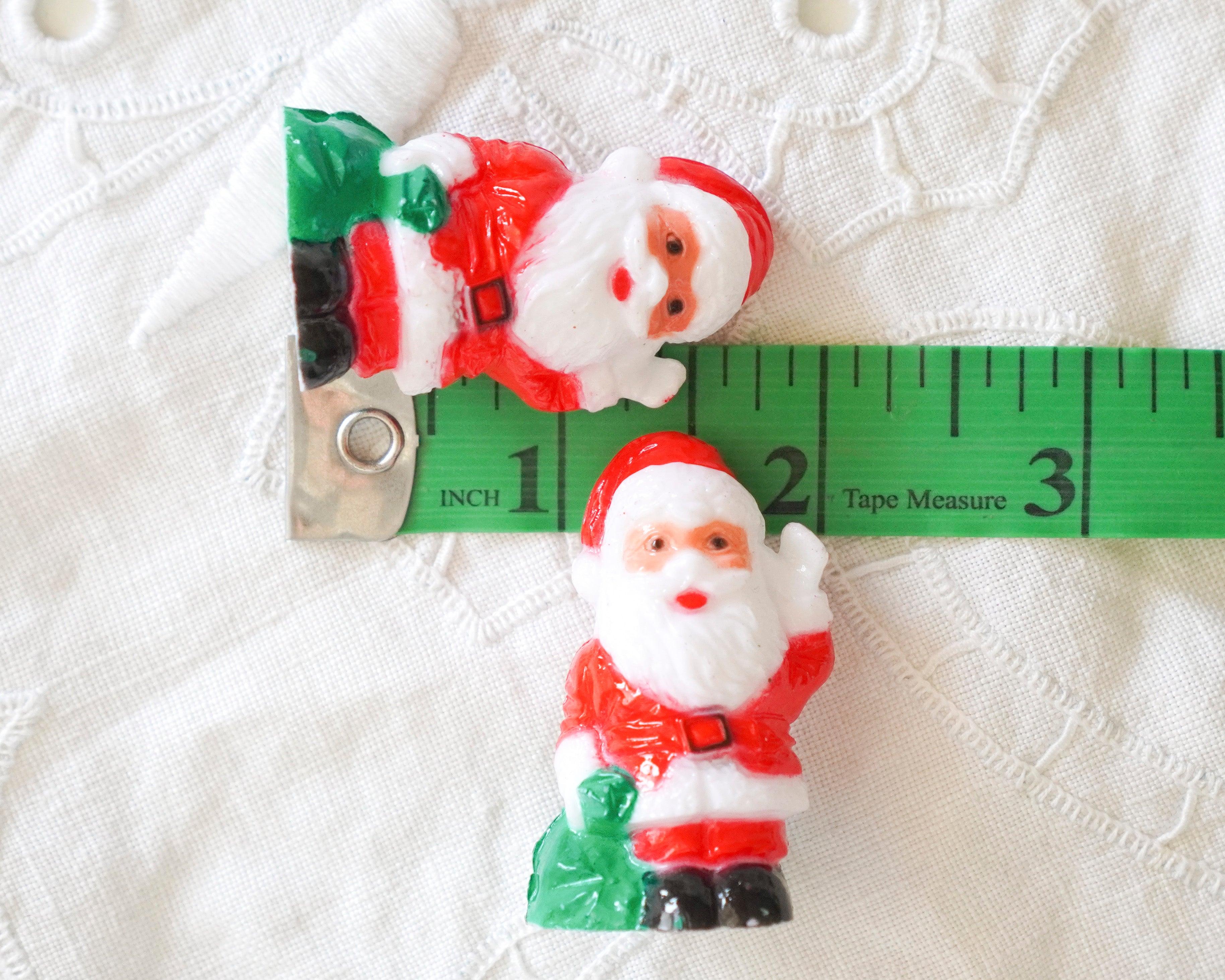 Kitschy Santa Claus - 1.75" Hard Plastic Figurines, 6 Pcs.