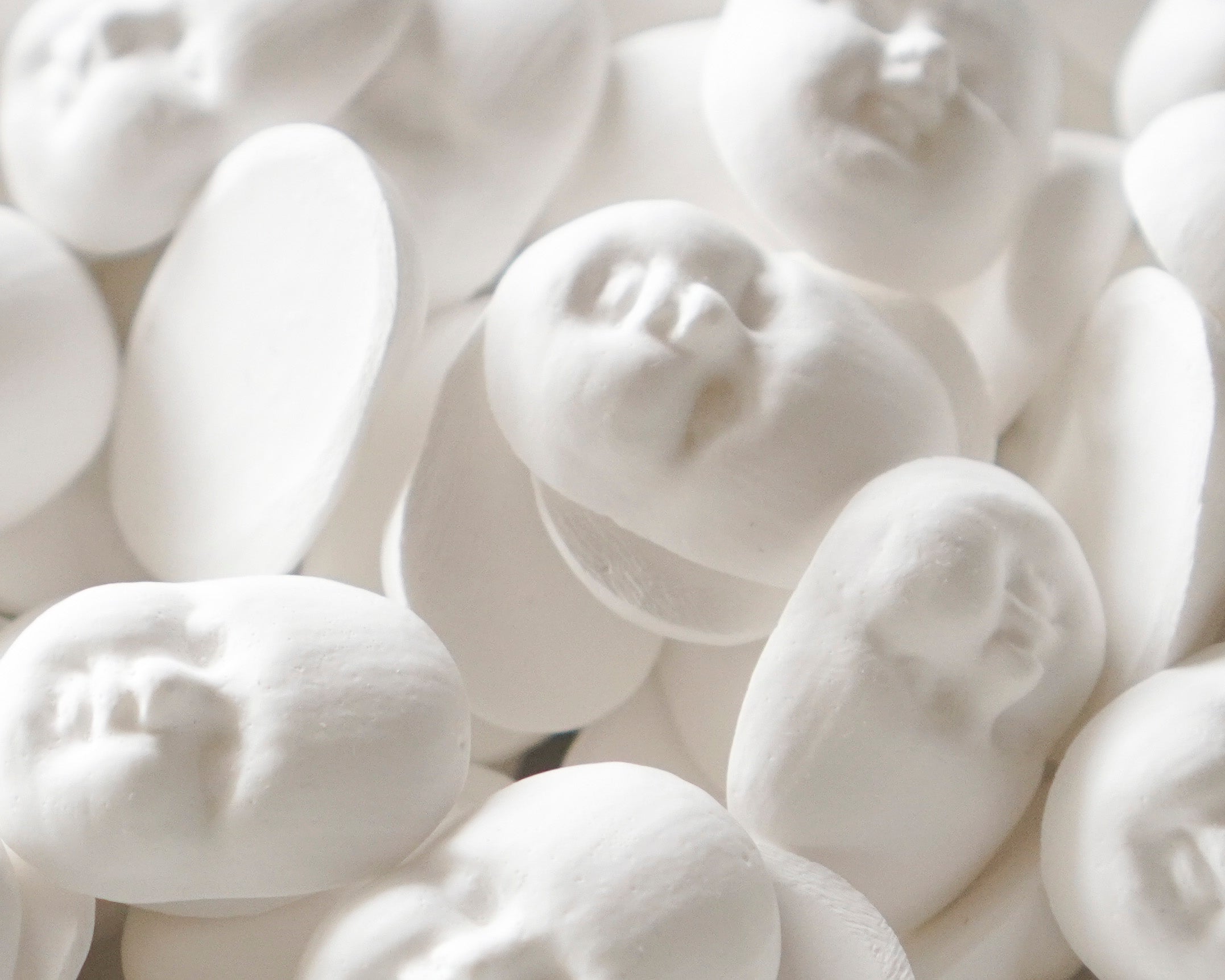 Unfinished Flat Back Doll Faces, 6 Pcs.