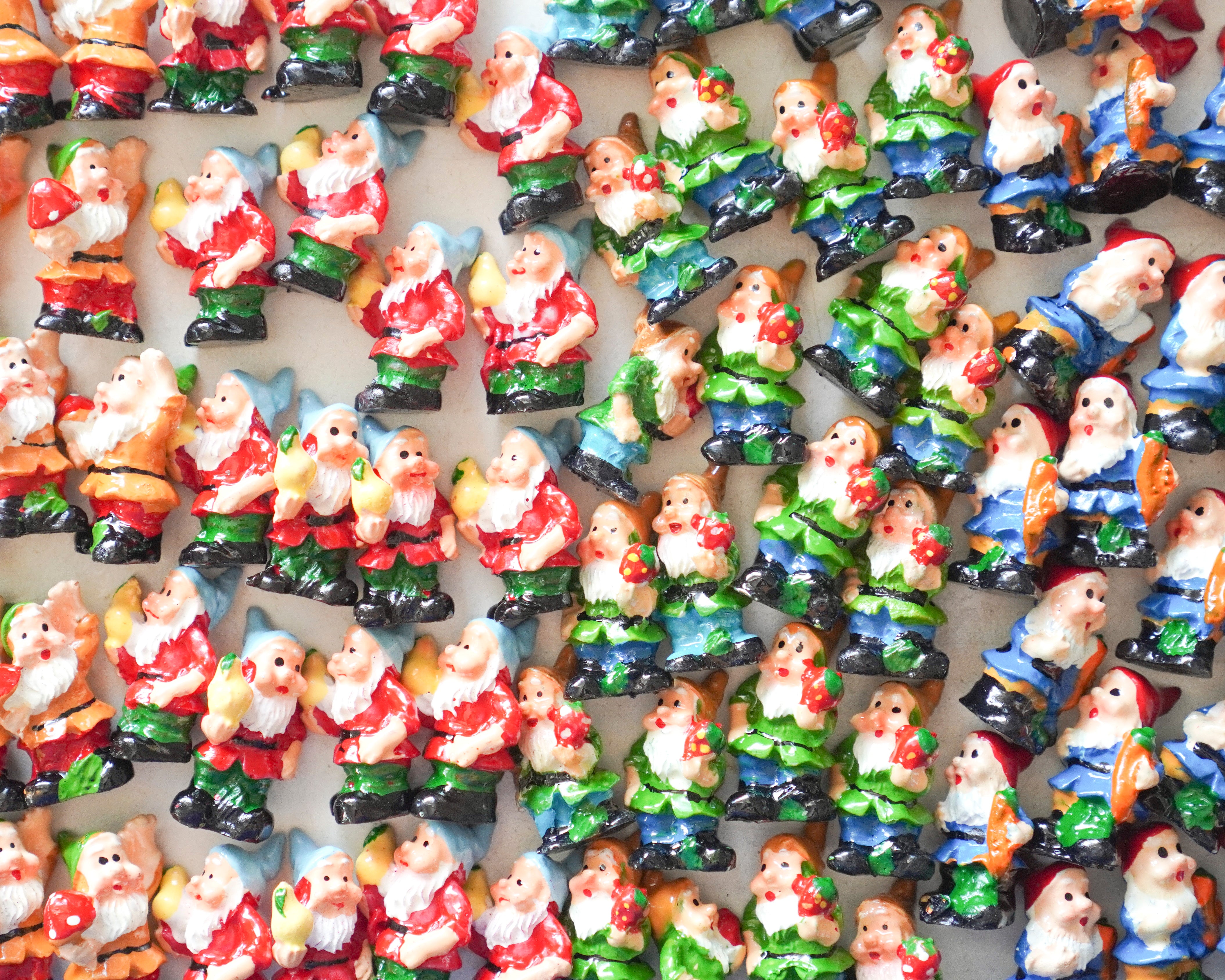 Tiny Garden Gnomes - Miniature Resin Figurines, 8 Pcs.