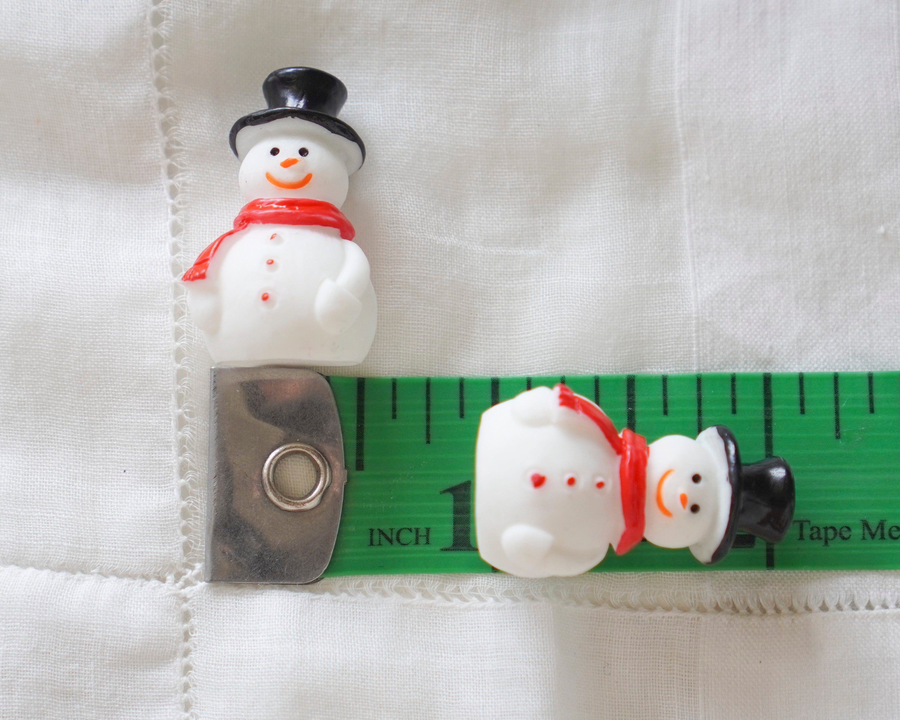 Tiny Resin Snowmen - Miniature Snowman Christmas Craft Figurines, 6 Pcs.