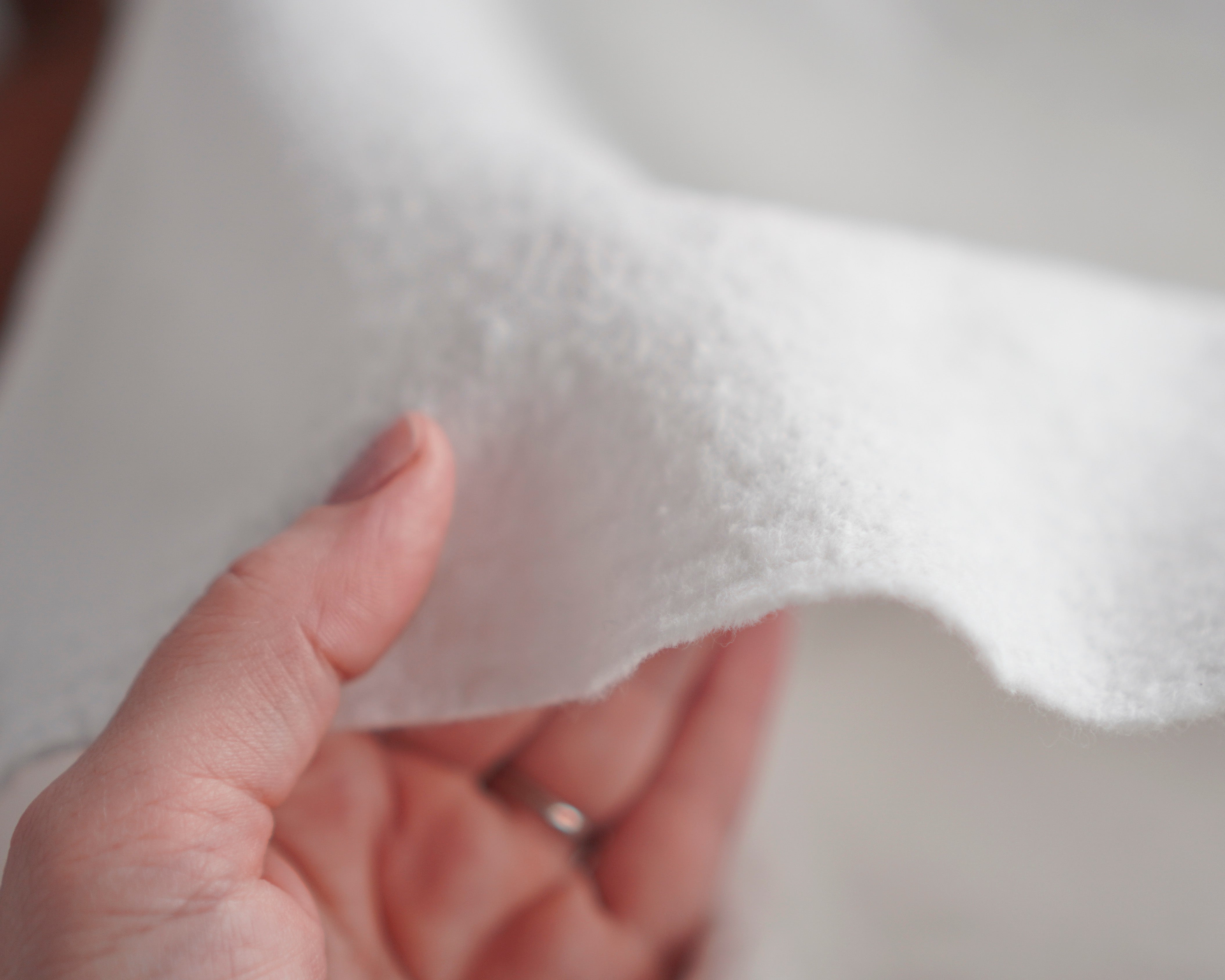 White Cotton Batting for Spun Cotton Crafts - 45 x 60 Inches
