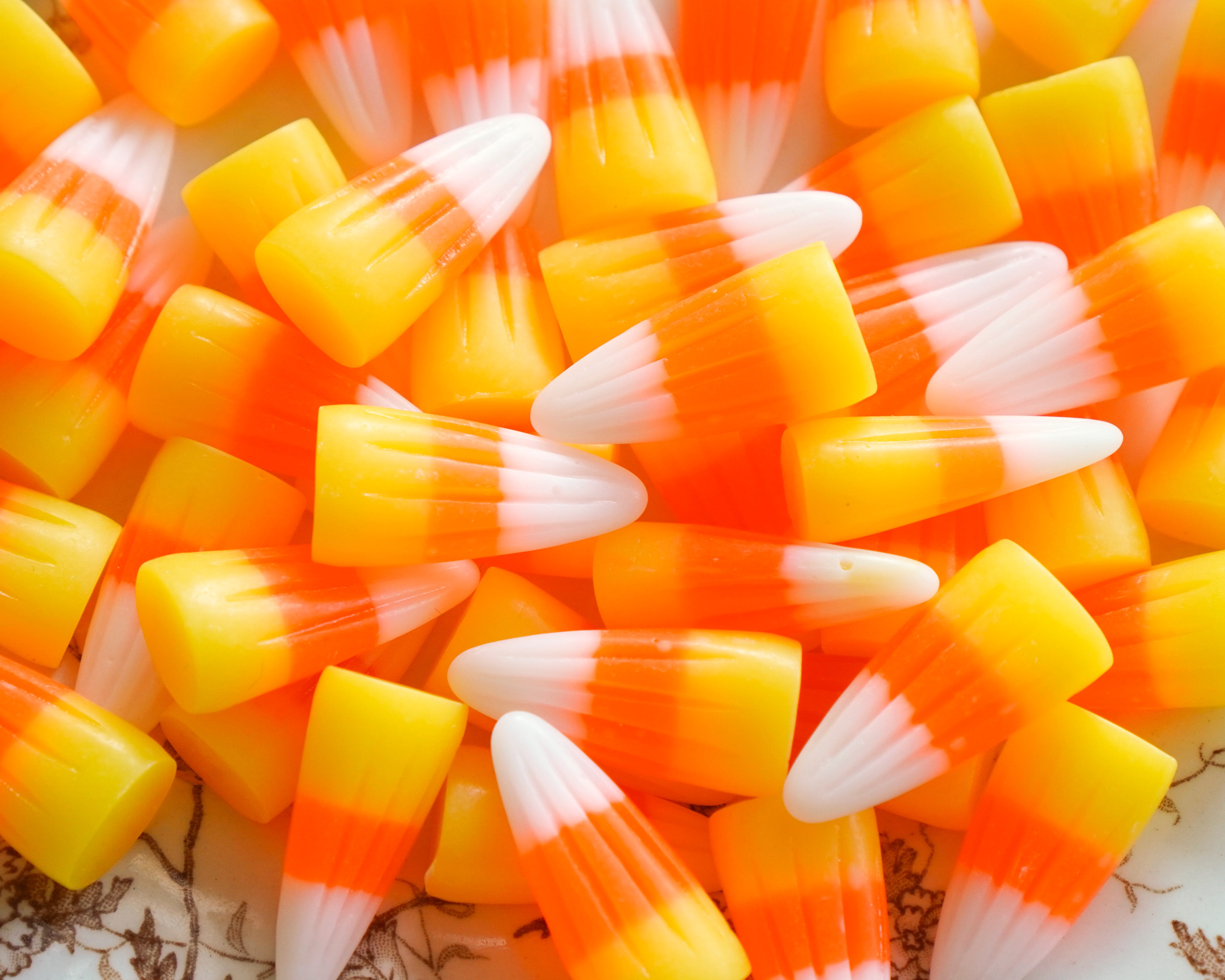 Faux Candy Corn - Resin Halloween Craft Embellishments, 12 Pcs.