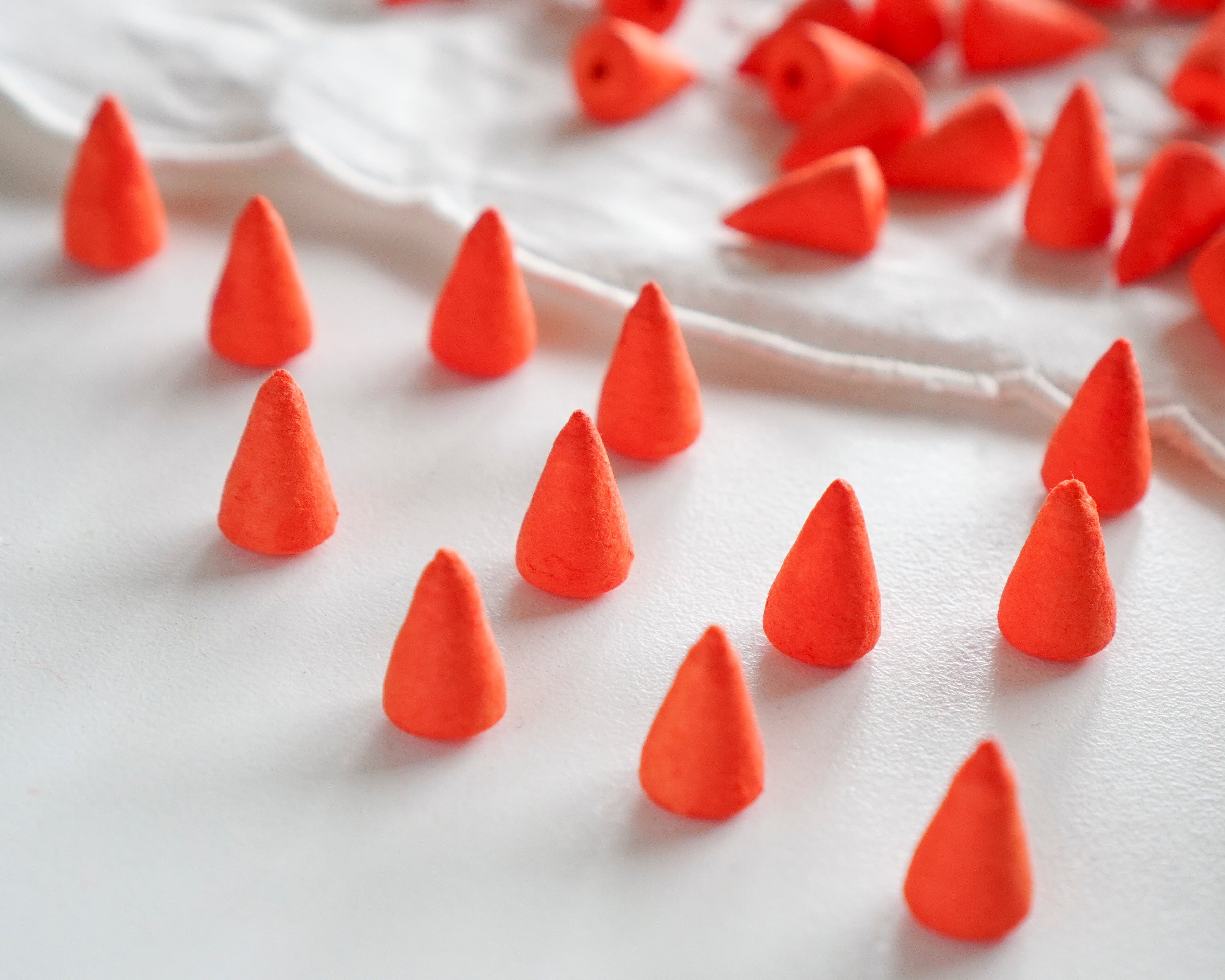 Orange Spun Cotton Snowman Nose / Mini Cones, 24 Pcs.