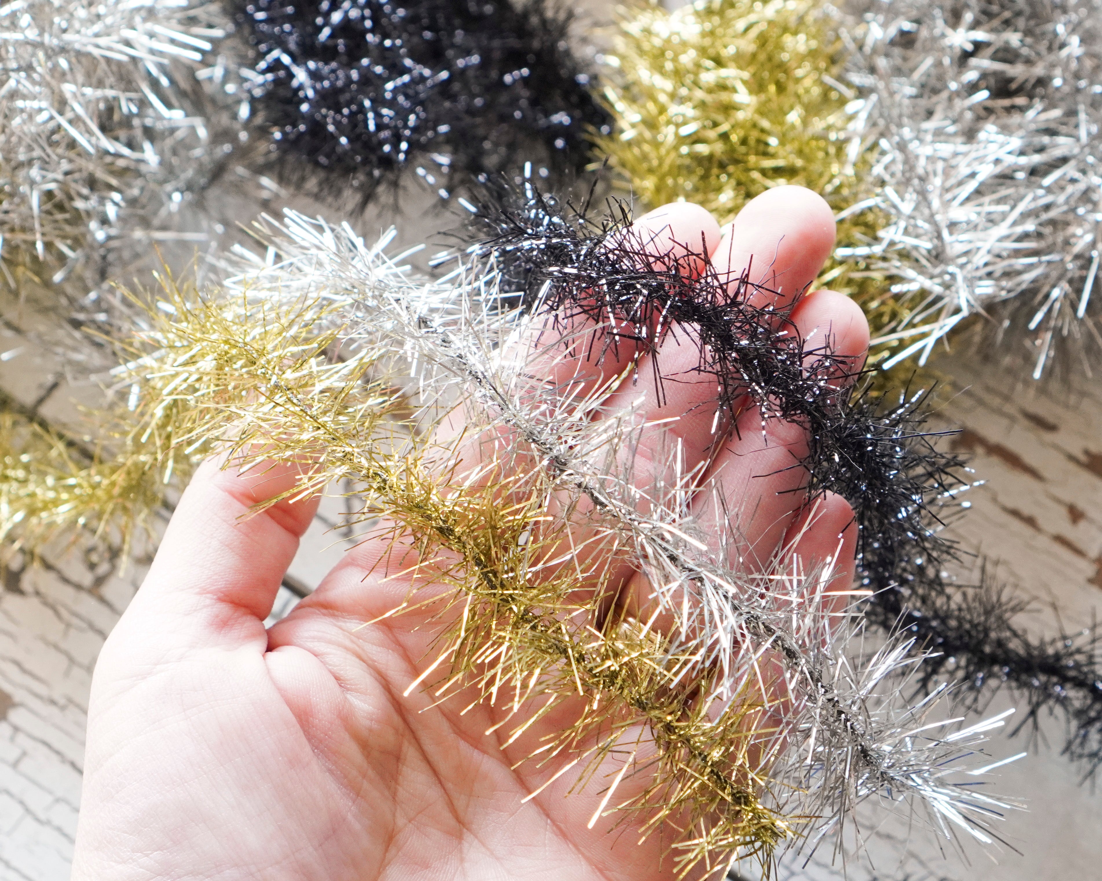 Tinsel Remnants, Multi Color Pack, 5 Lengths