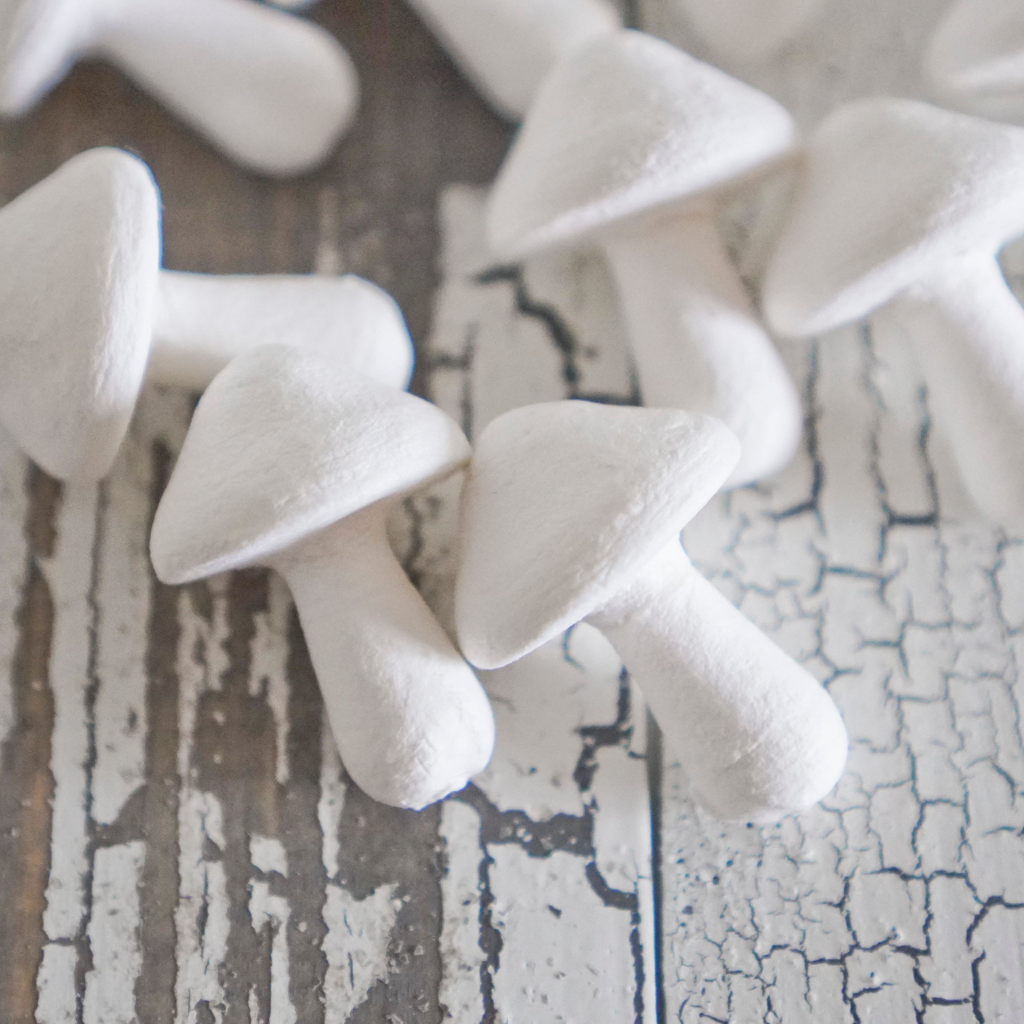 Bulk Fairy Tale Mushrooms - Vintage-Style Spun Cotton Craft Shapes, 50 Pcs.