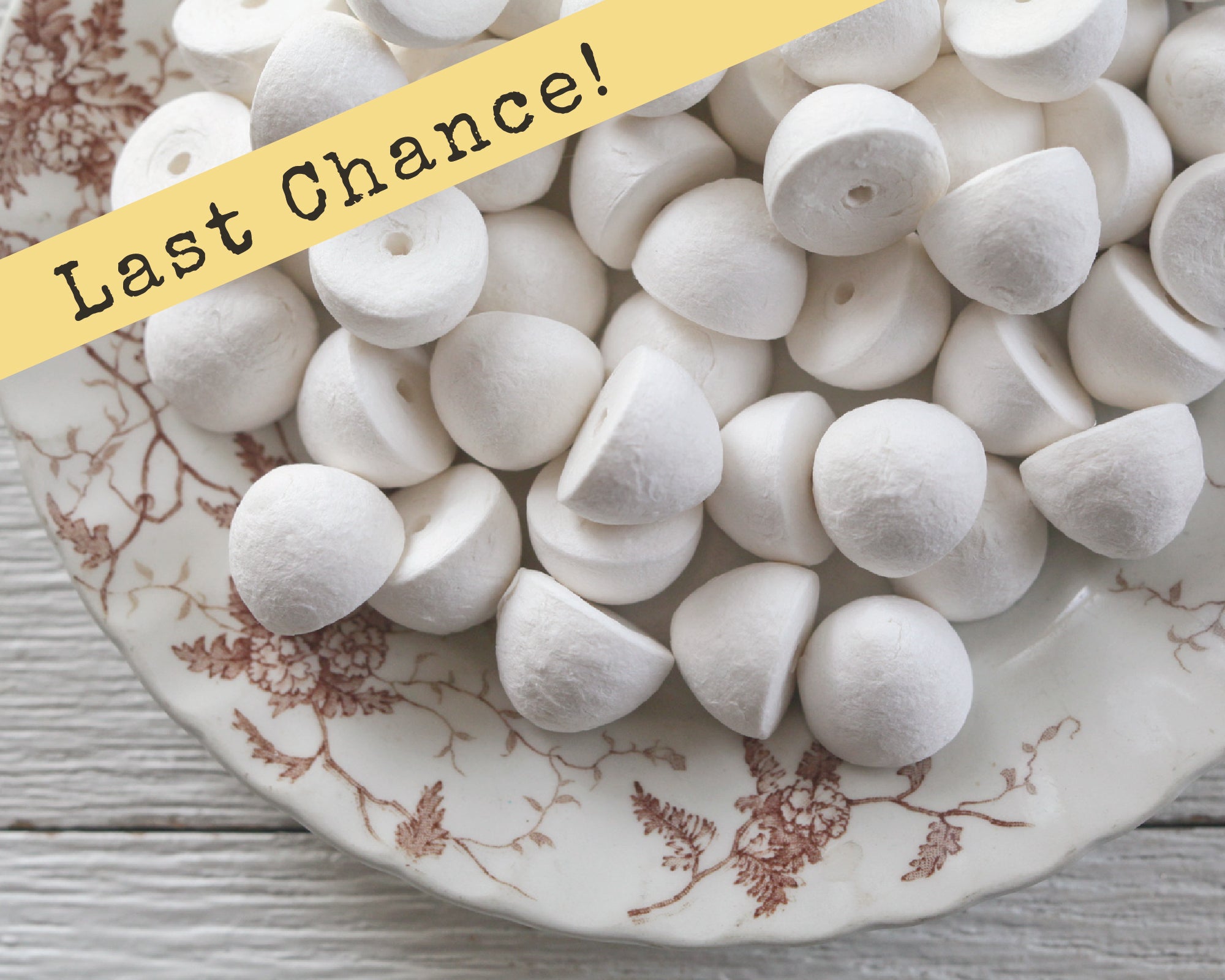 Half-Egg - 23mm Spun Cotton Shapes, 12 Pcs.