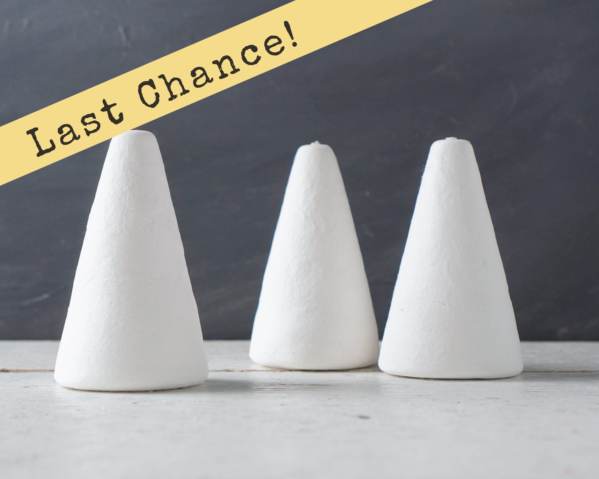 Large Spun Cotton Cone Body - Vintage-Style Angel Form Craft Shapes, 3 Pcs.