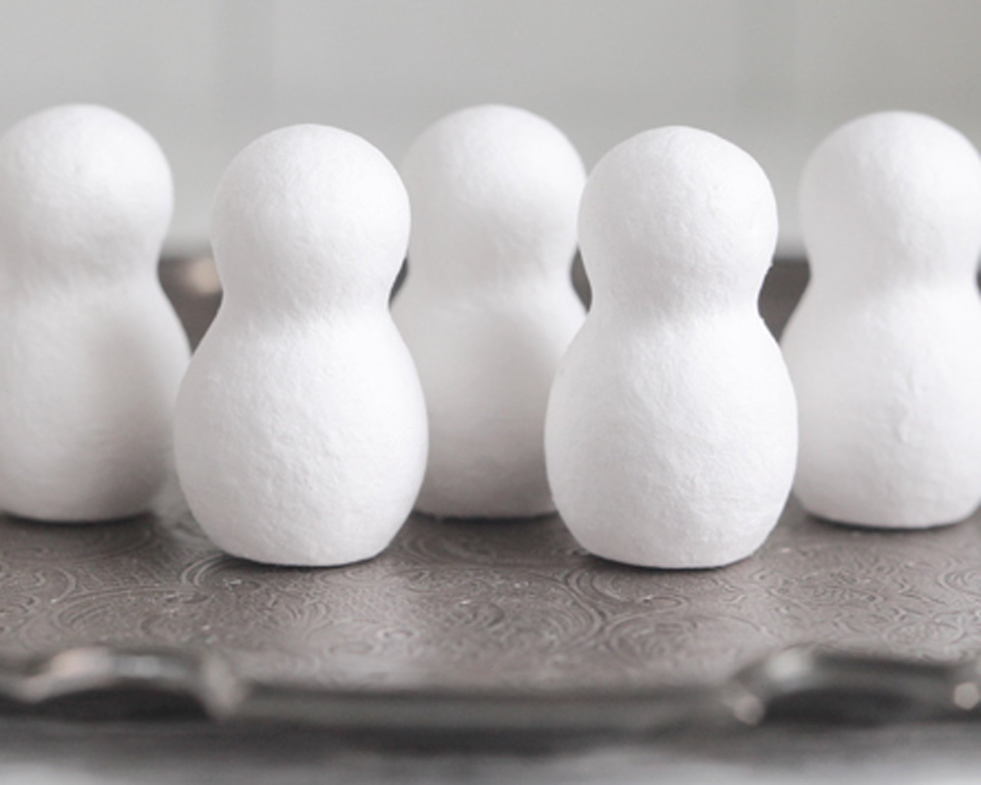 Mini Peg Dolls - Vintage-Style Spun Cotton Round Peg Doll Blanks, 12 Pcs.