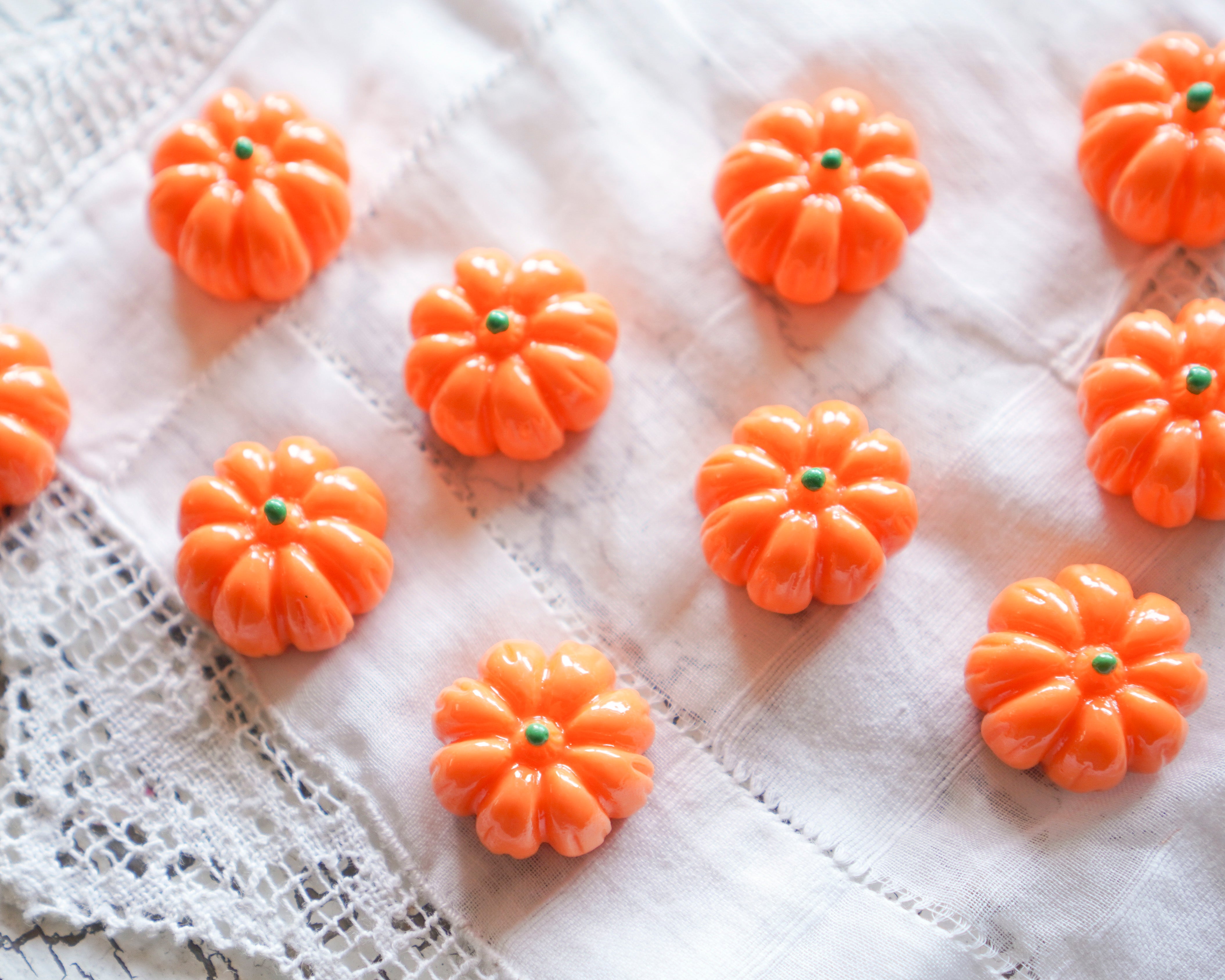 Miniature Pumpkins Resin Halloween Landscape Minis, 10 Pcs.