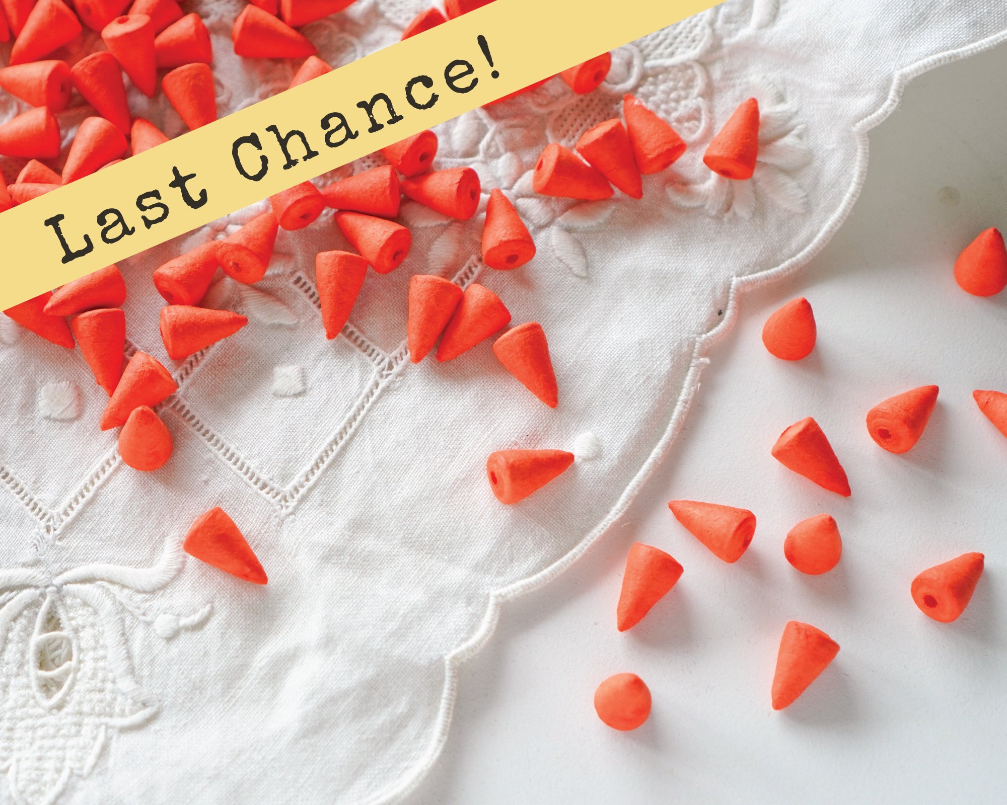Orange Spun Cotton Snowman Nose / Mini Cones, 24 Pcs.