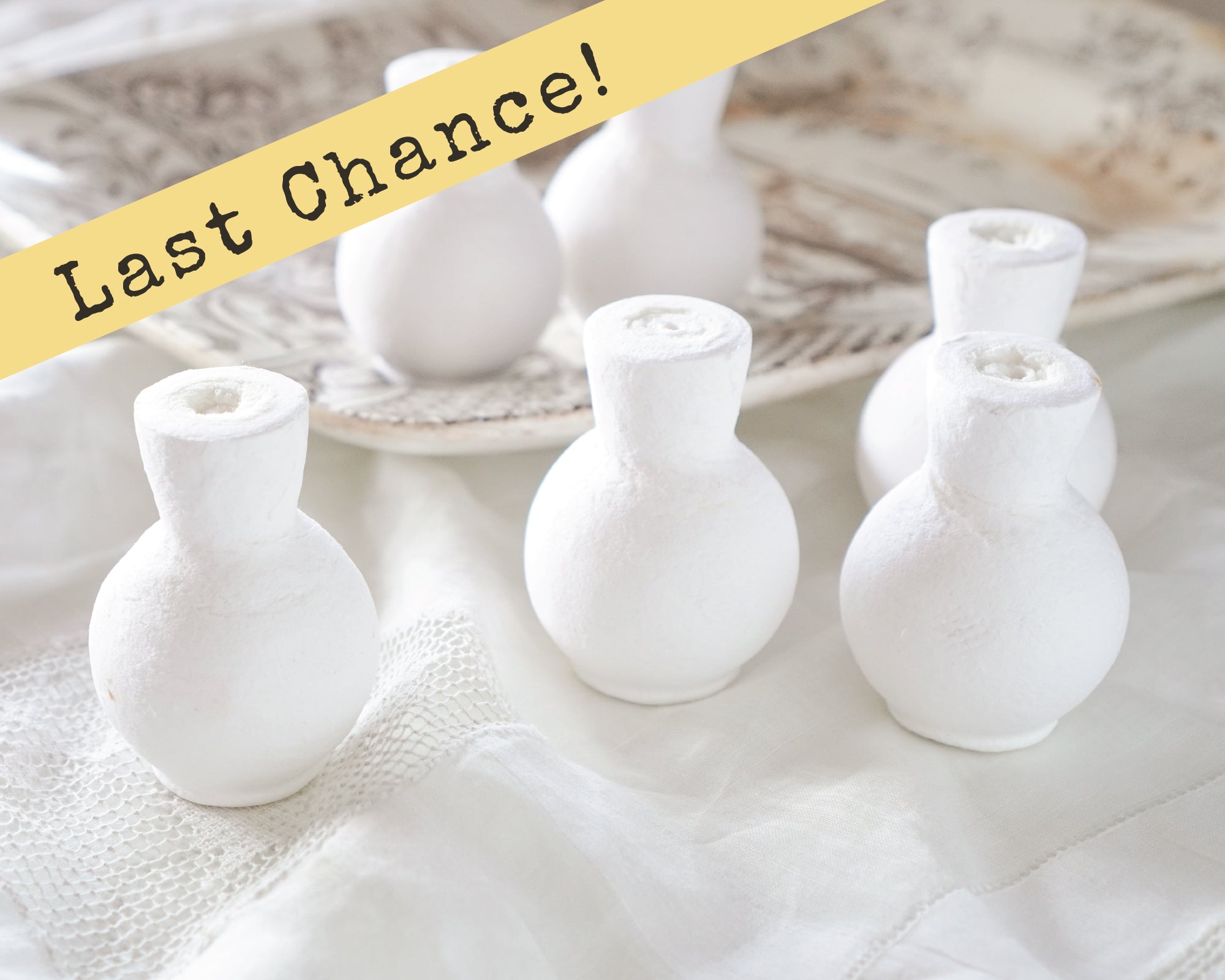Spun Cotton Potion Bottle Small Vase Craft Shapes, 6 Pcs.