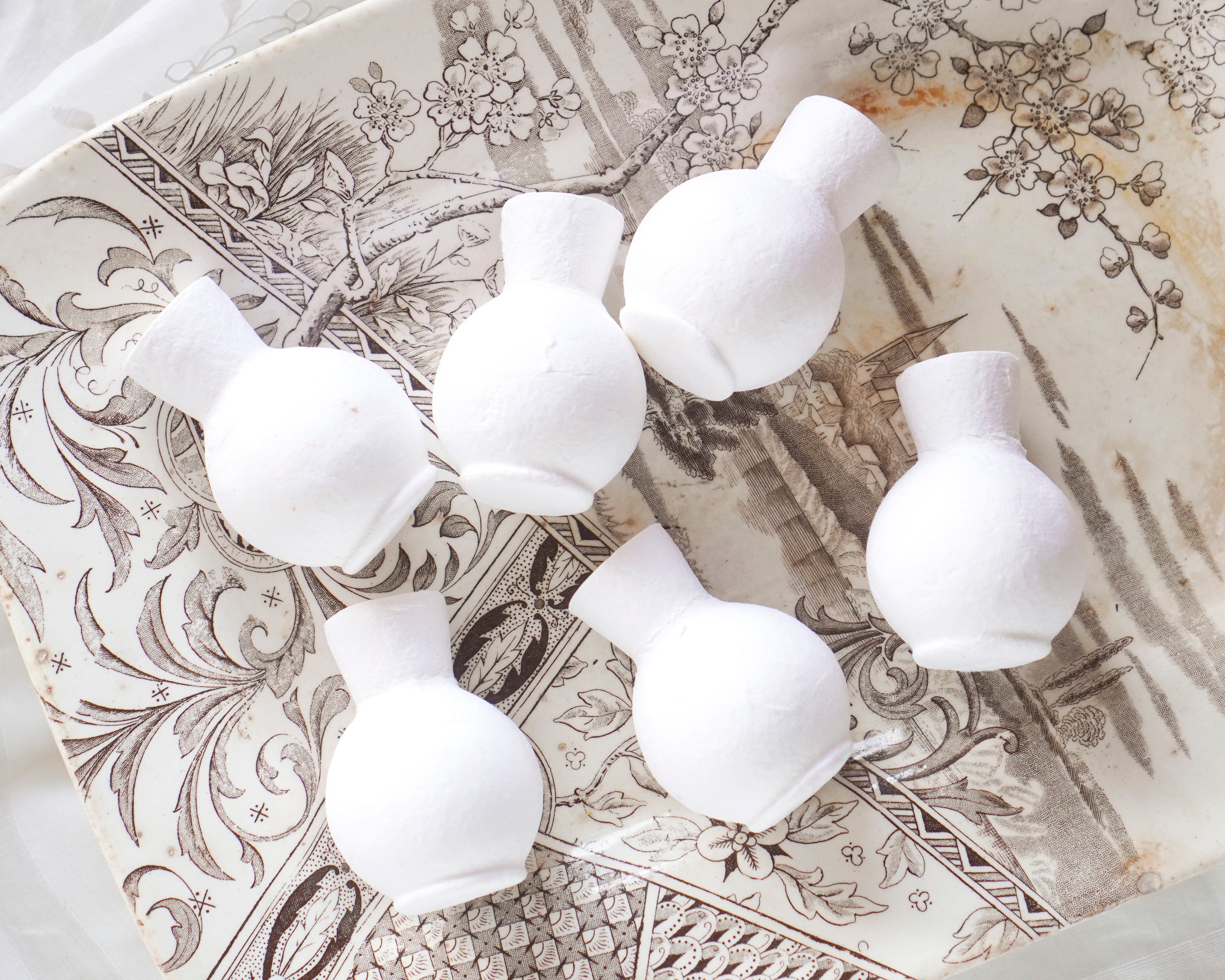 Spun Cotton Potion Bottle Small Vase Craft Shapes, 6 Pcs.