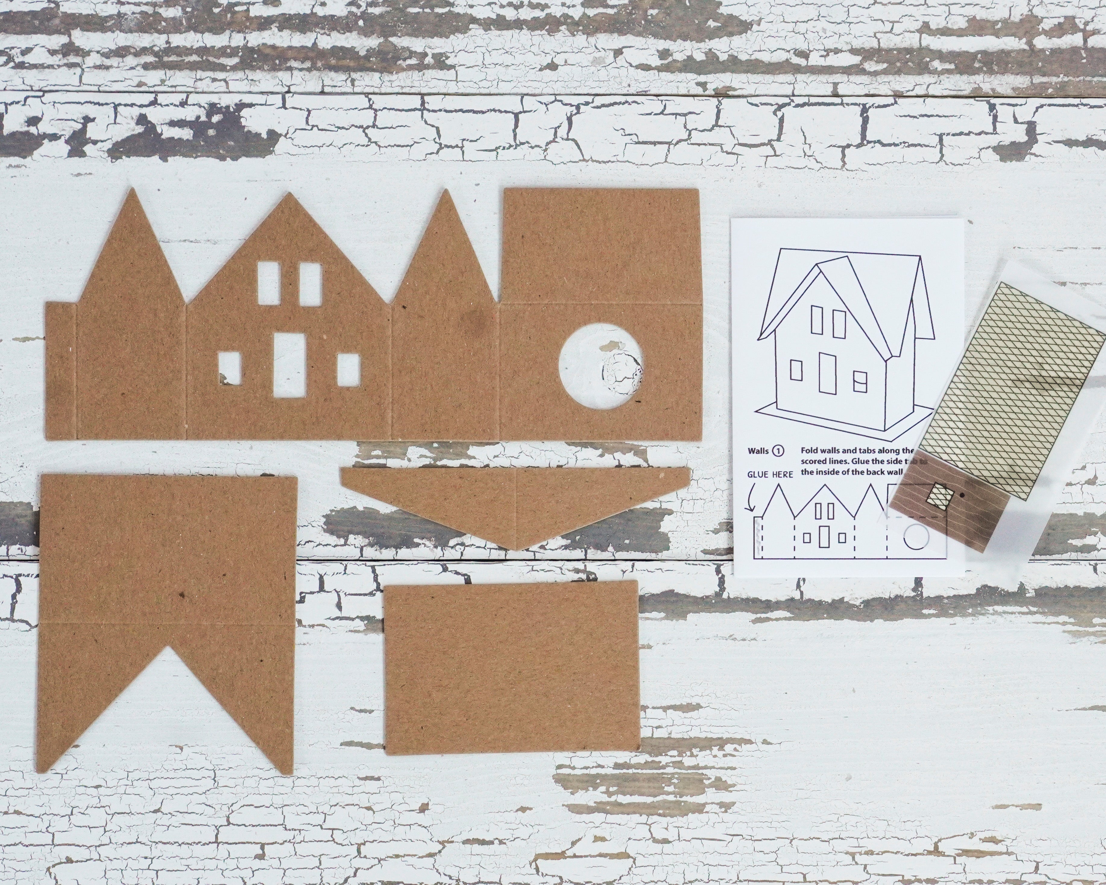 Putz House Kit - DIY Flat Pack Chipboard Christmas VILLAGE HOUSE