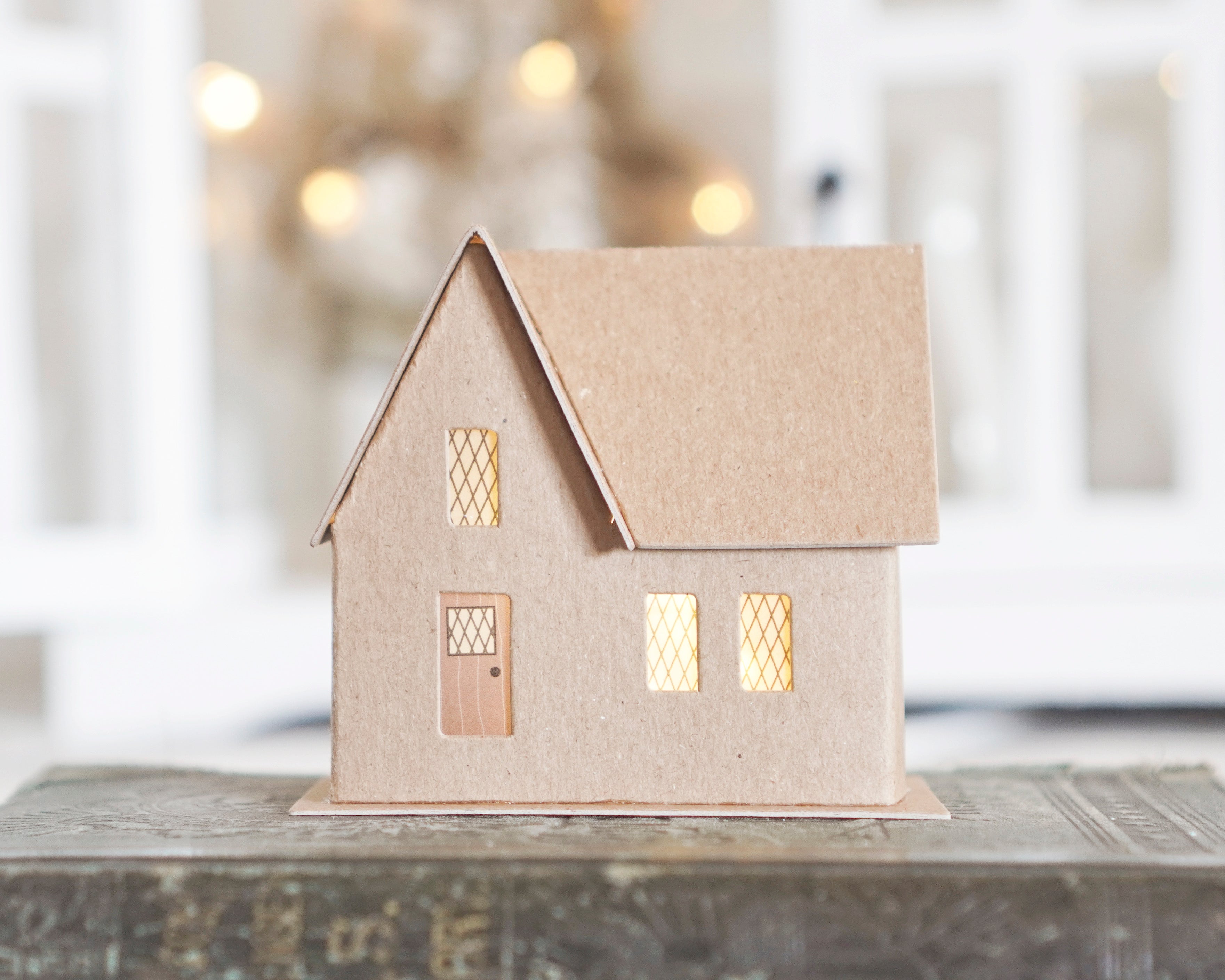 Putz House Kit - DIY Flat Pack Chipboard Christmas FARMHOUSE