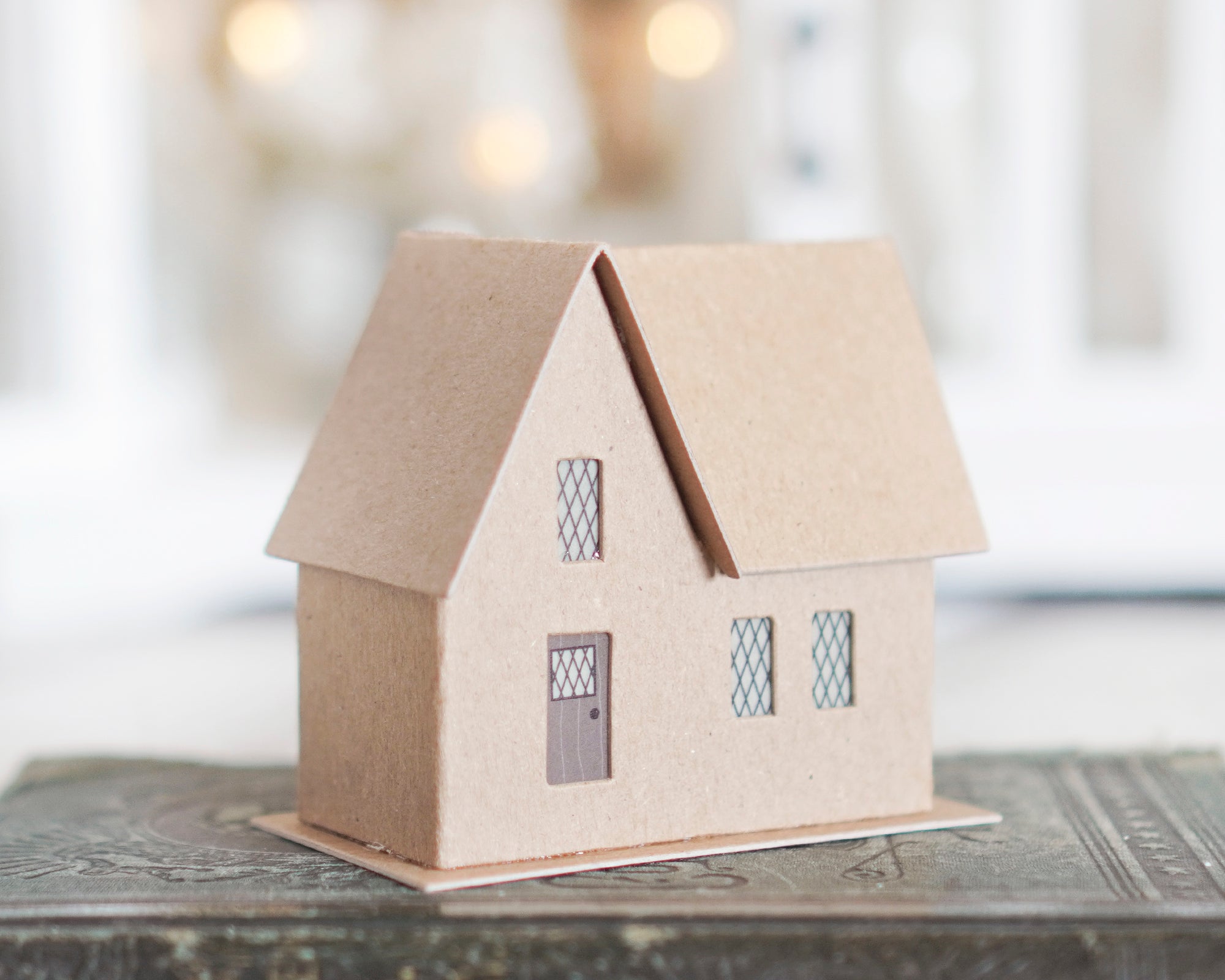 Putz House Kit - DIY Flat Pack Chipboard Christmas FARMHOUSE