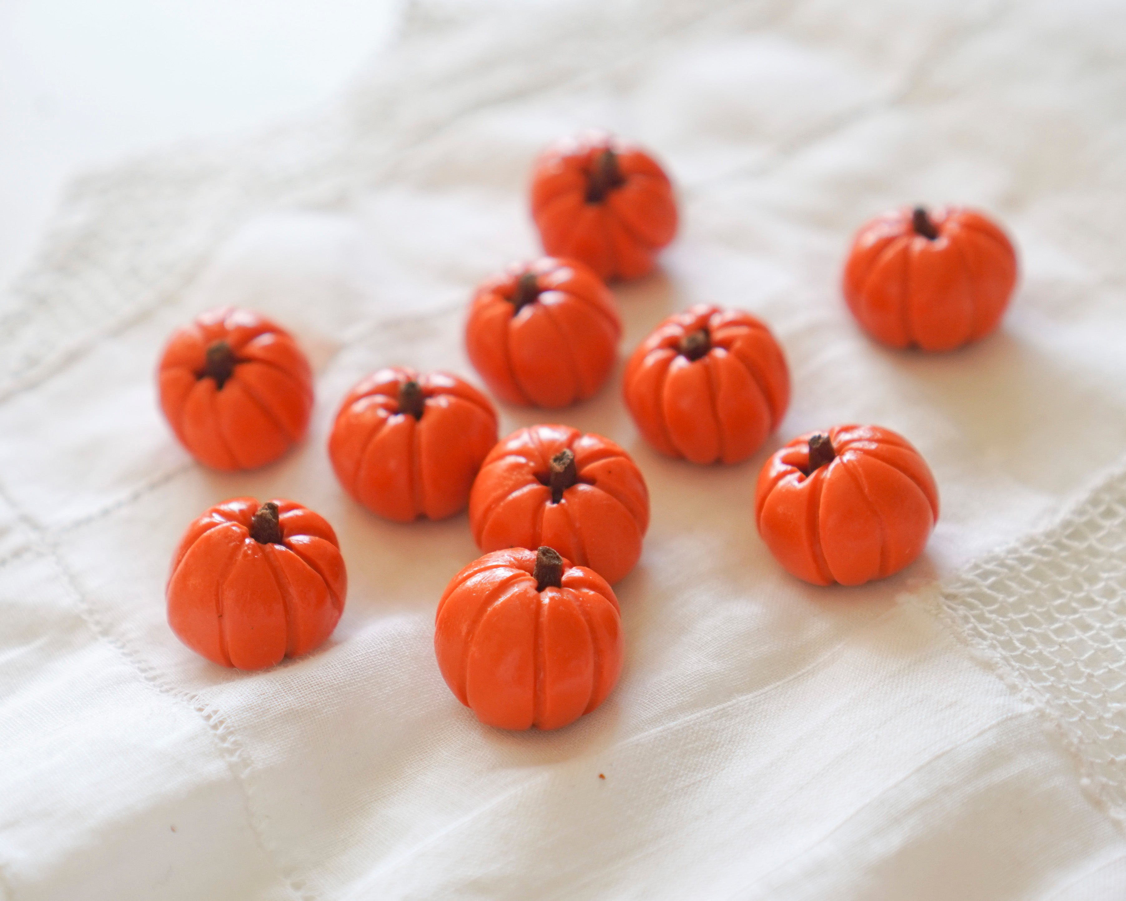 Rustic Miniature Pumpkins - Handcrafted Fall Dollhouse Minis, 10 Pcs.