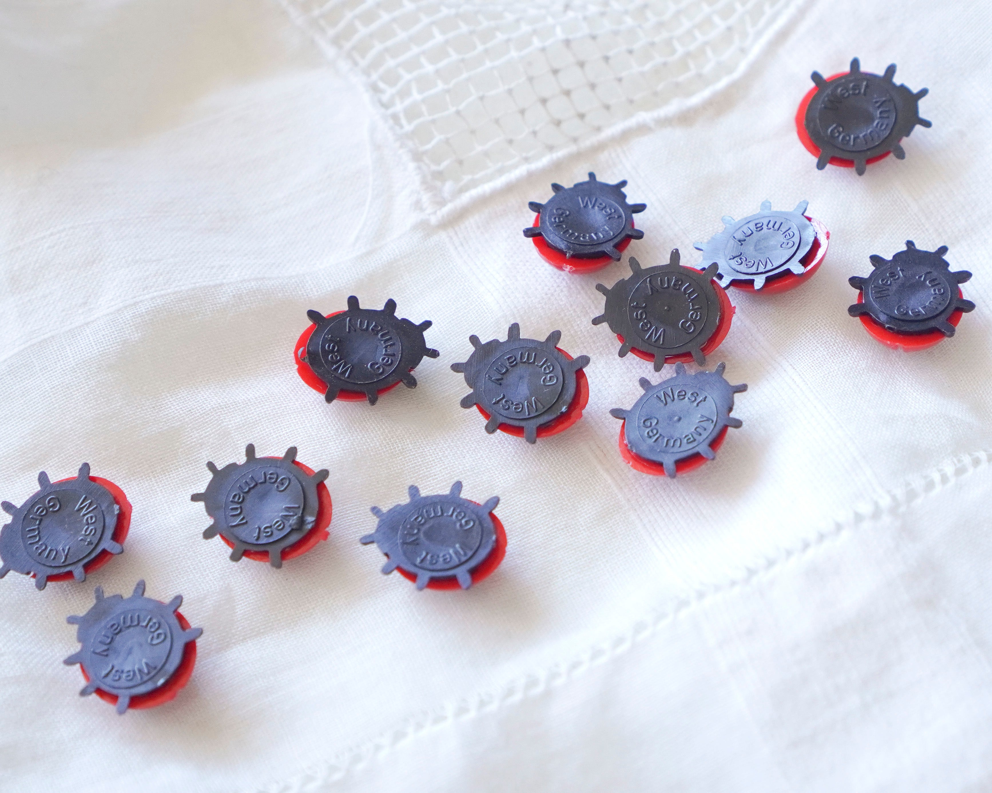 Small German Plastic Ladybugs for Crafts, 12 Pcs.