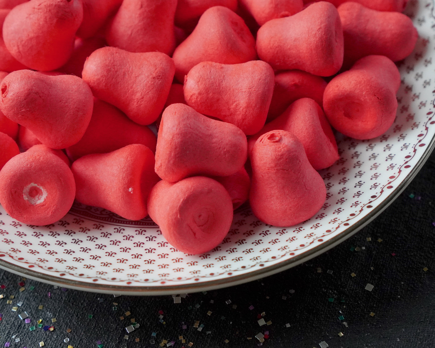Mini Red Bells - 20mm Tinted Spun Cotton Craft Shapes, 24 Pcs.