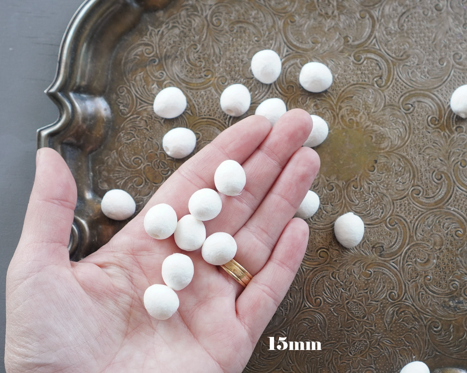 Spun Cotton Eggs, Vintage-Style Craft Shapes, Select by Size