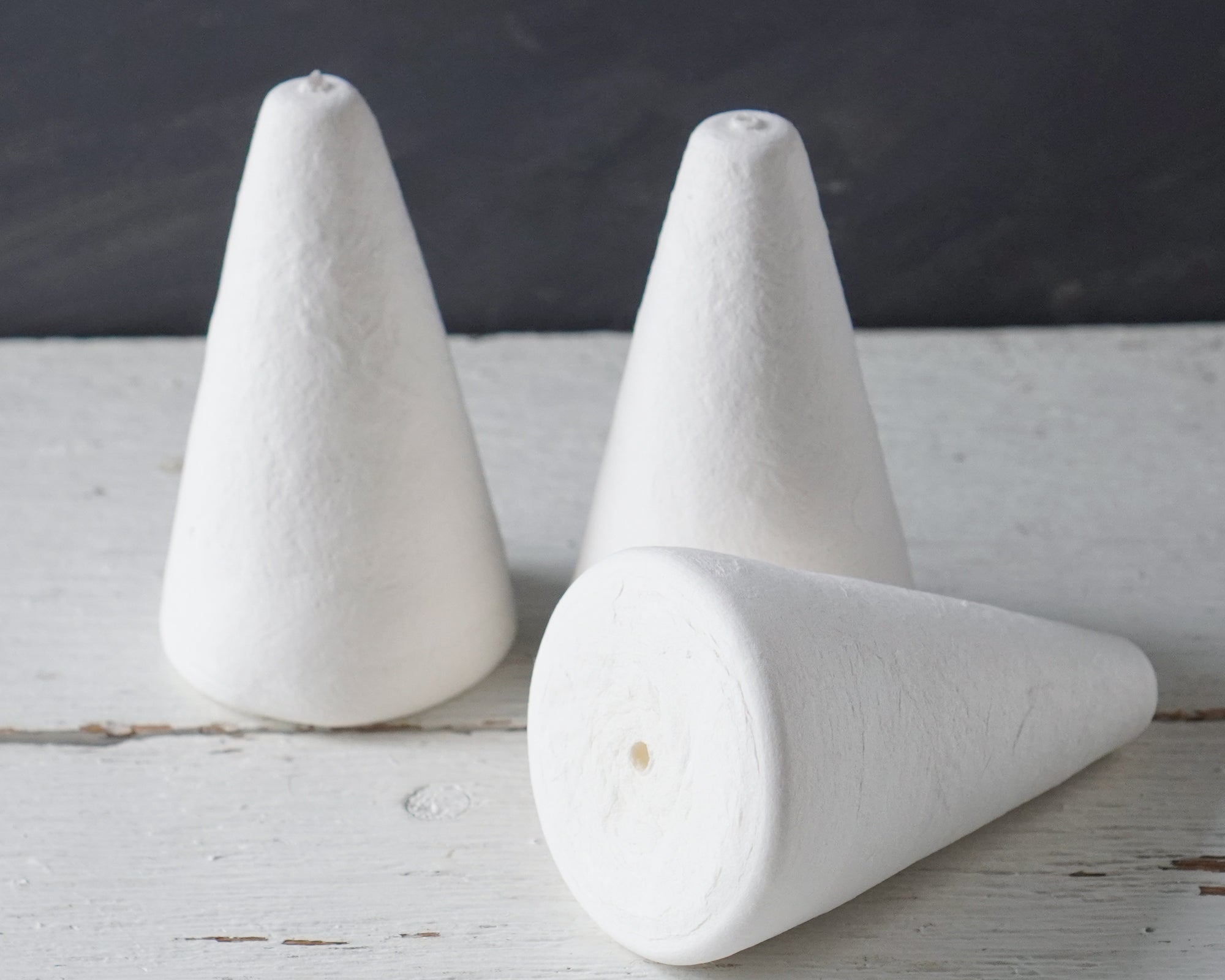 Large Spun Cotton Cone Body - Vintage-Style Angel Form Craft Shapes, 3 Pcs.