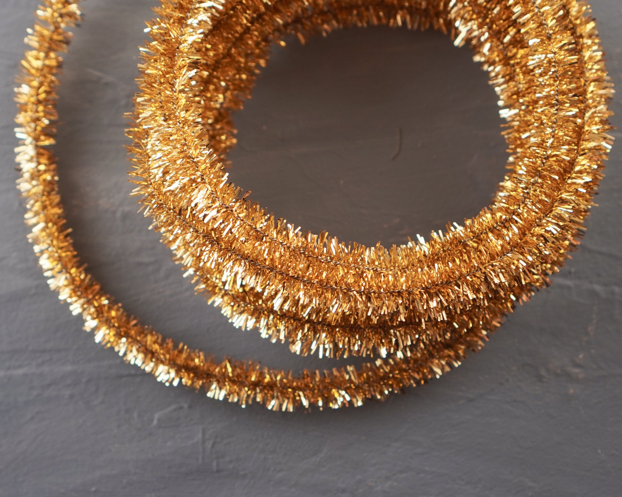 Gold Pipe Cleaner Roping - Wired Metallic Lurex Craft Trim, 3 Yds.