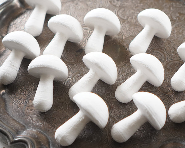 30mm Spun Cotton Hemisphere Half Balls, Mushroom Cap Craft Shapes, 12 –  Smile Mercantile Craft Co.